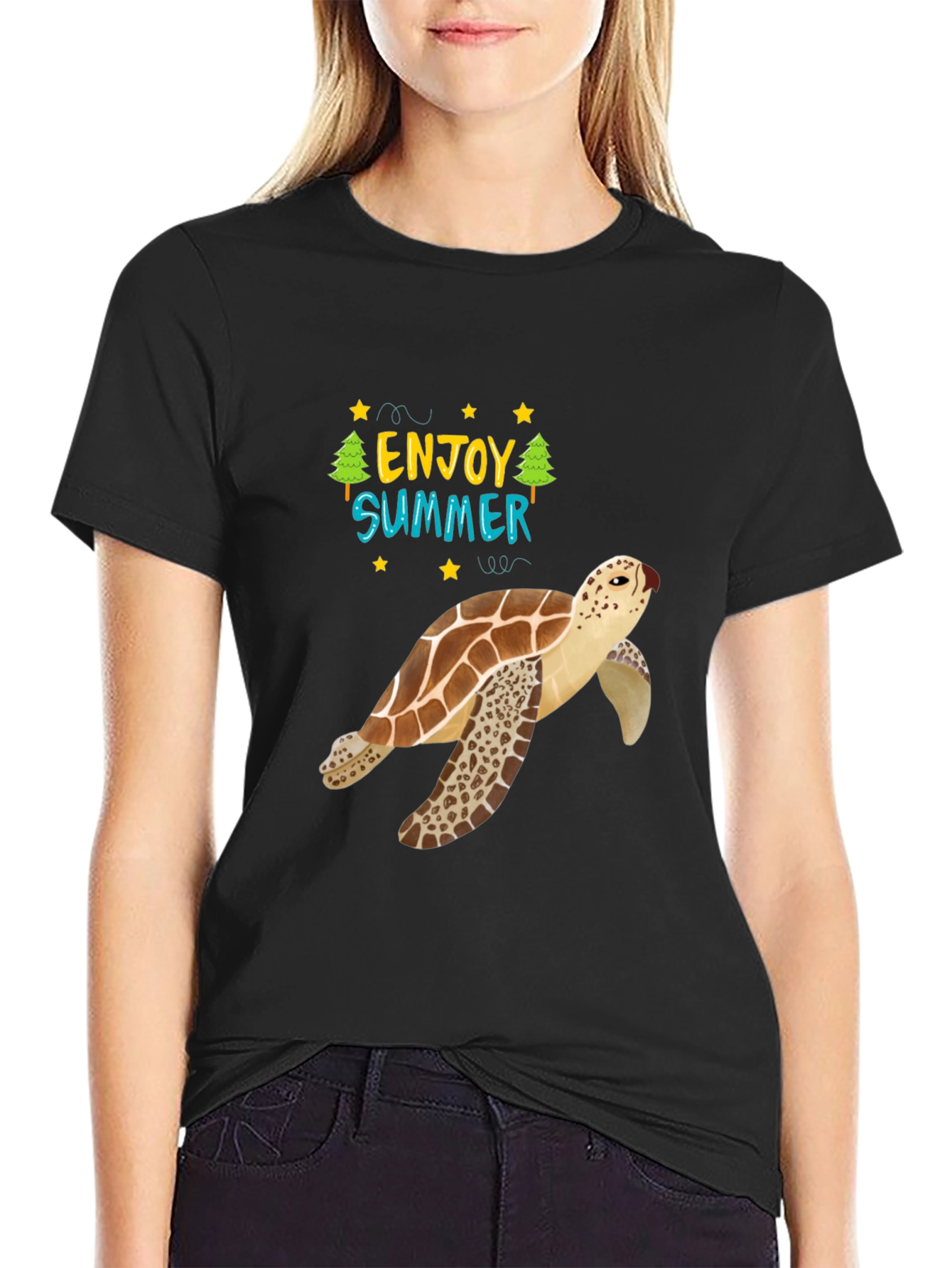 Enjoy Summer Sea Turtle Graphic Tee