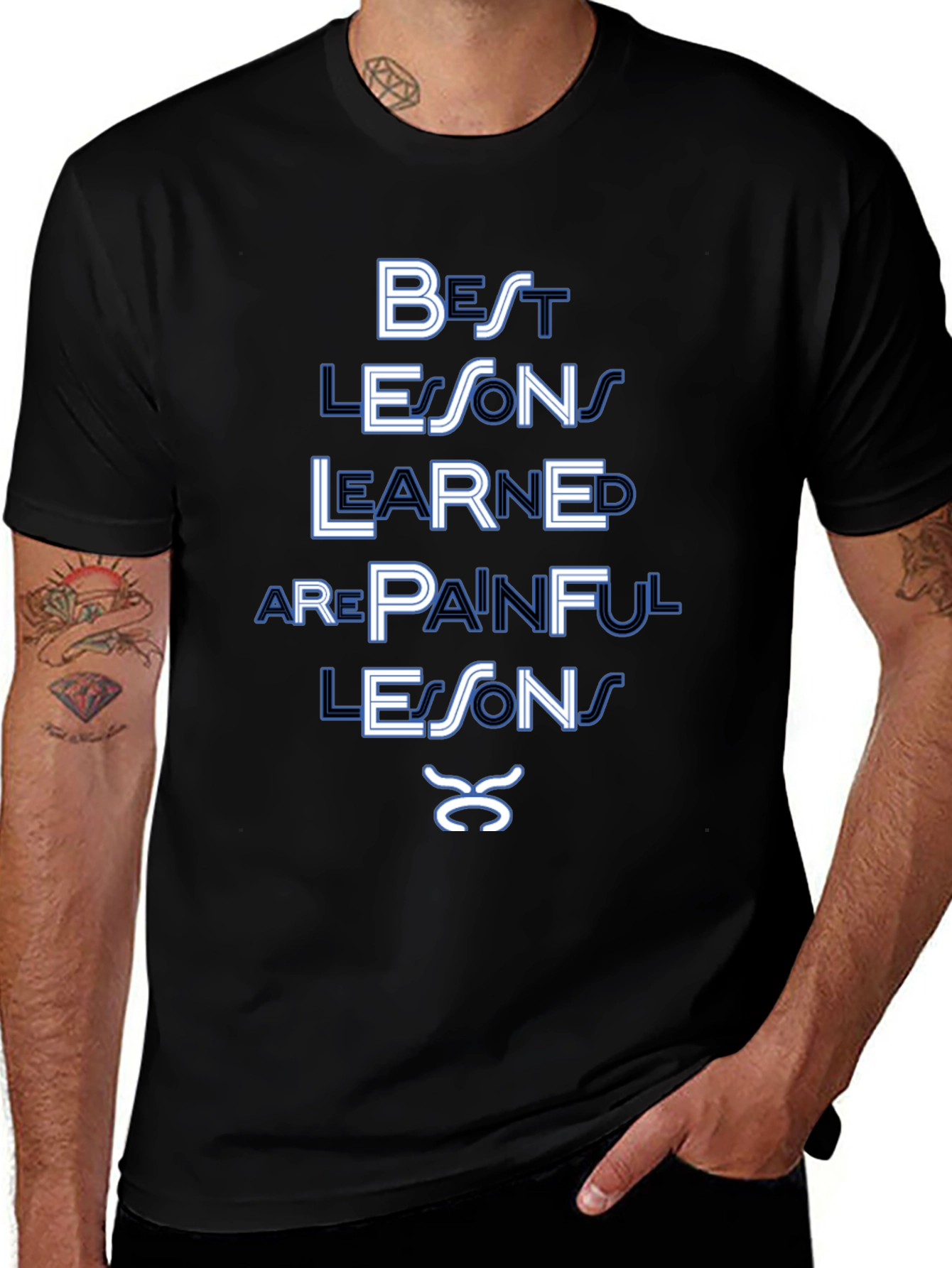 Painful Lessons T-Shirt | Black Graphic Tee