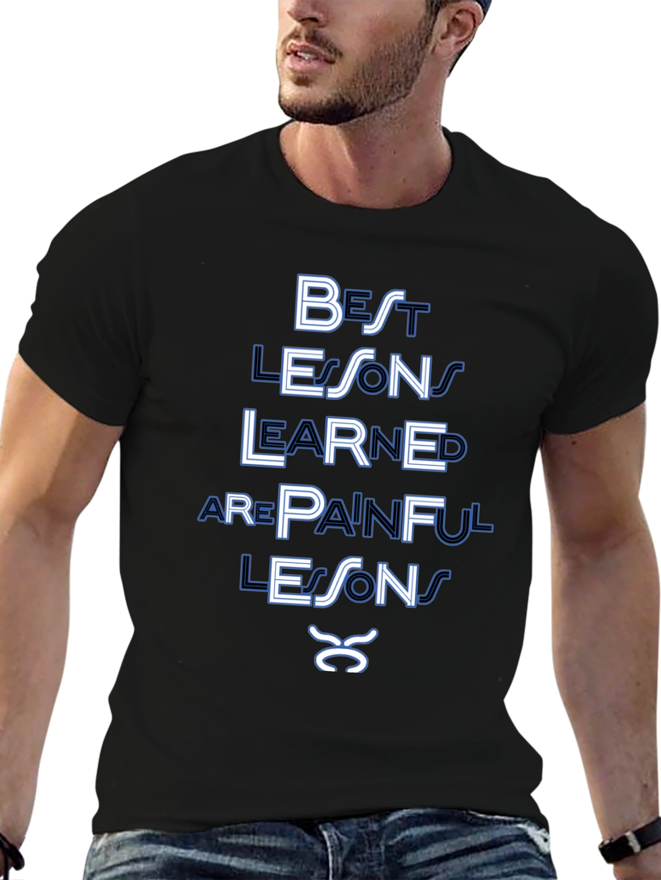 Painful Lessons T-Shirt | Black Graphic Tee