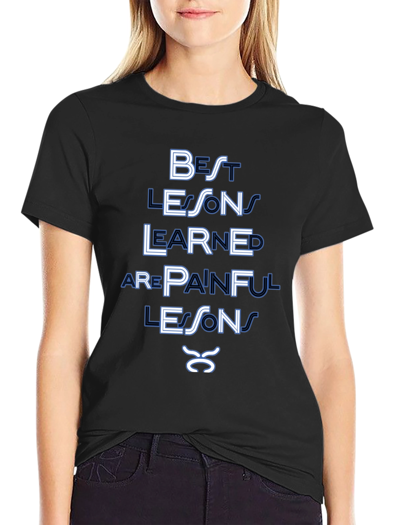 Painful Lessons T-Shirt | Black Graphic Tee