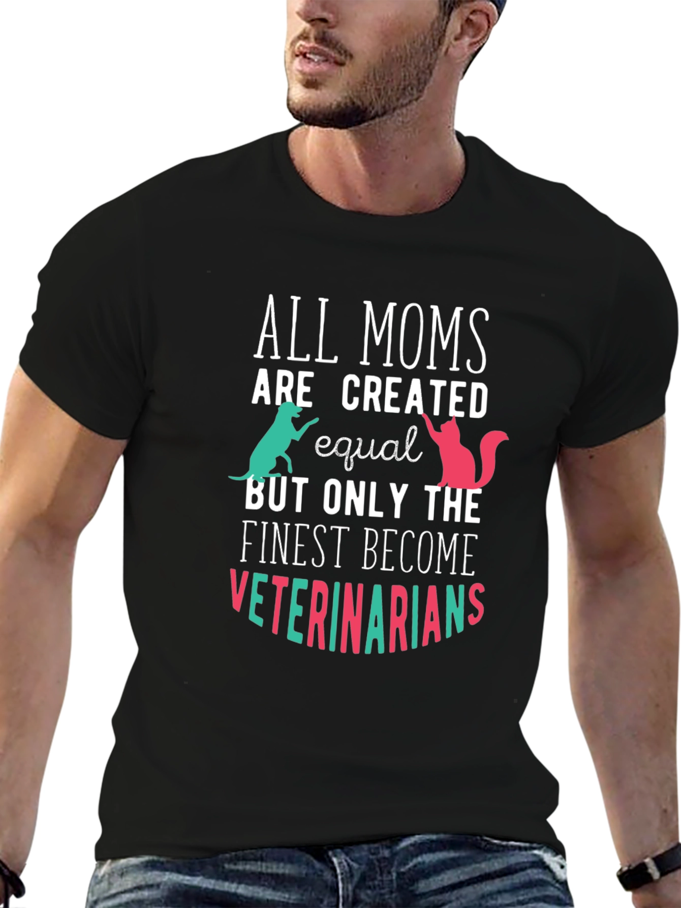 Veterinarian Mom T-Shirt - All Moms Created Equal Tee