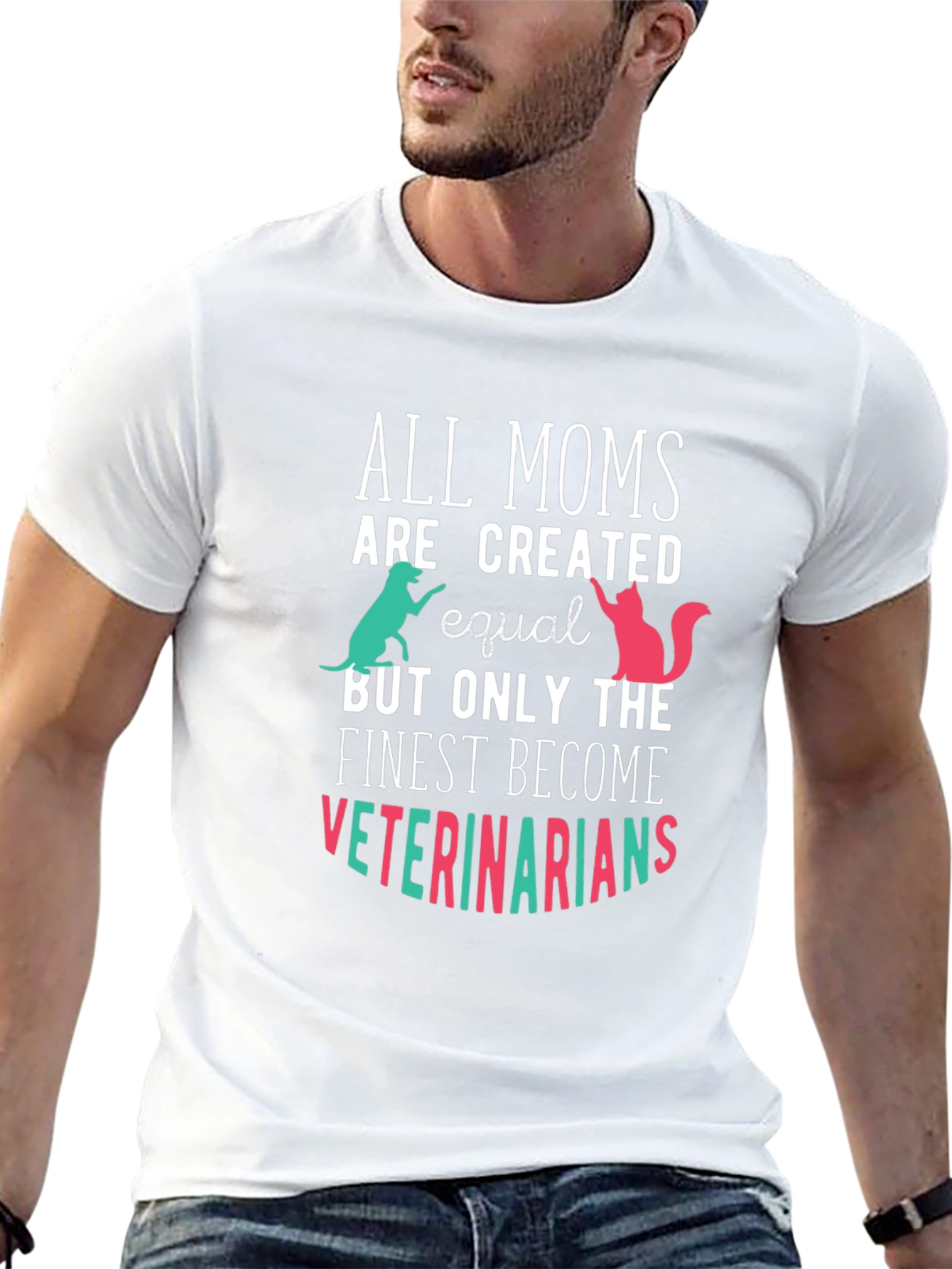 Veterinarian Mom T-Shirt - All Moms Created Equal Tee