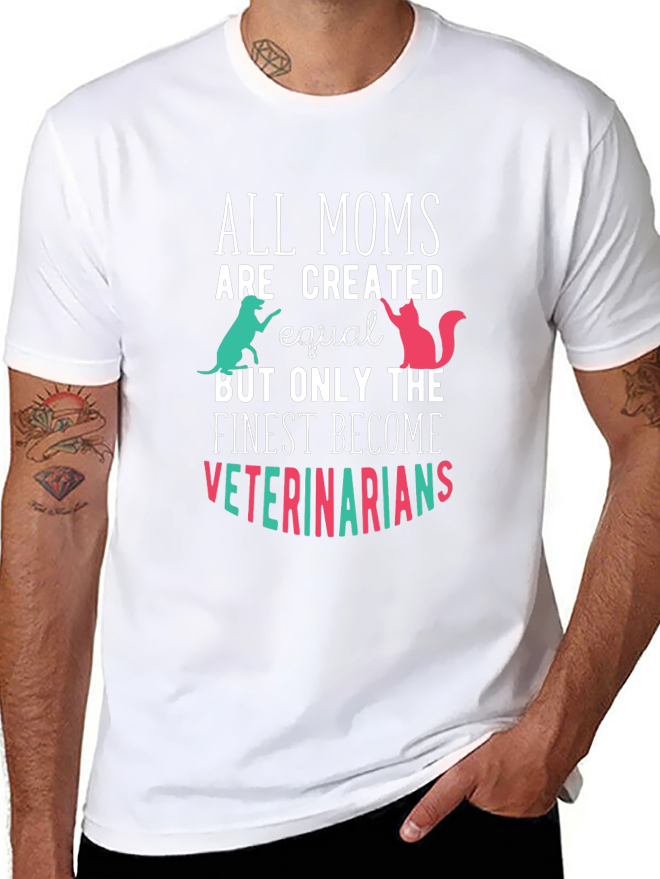 Veterinarian Mom T-Shirt - All Moms Created Equal Tee