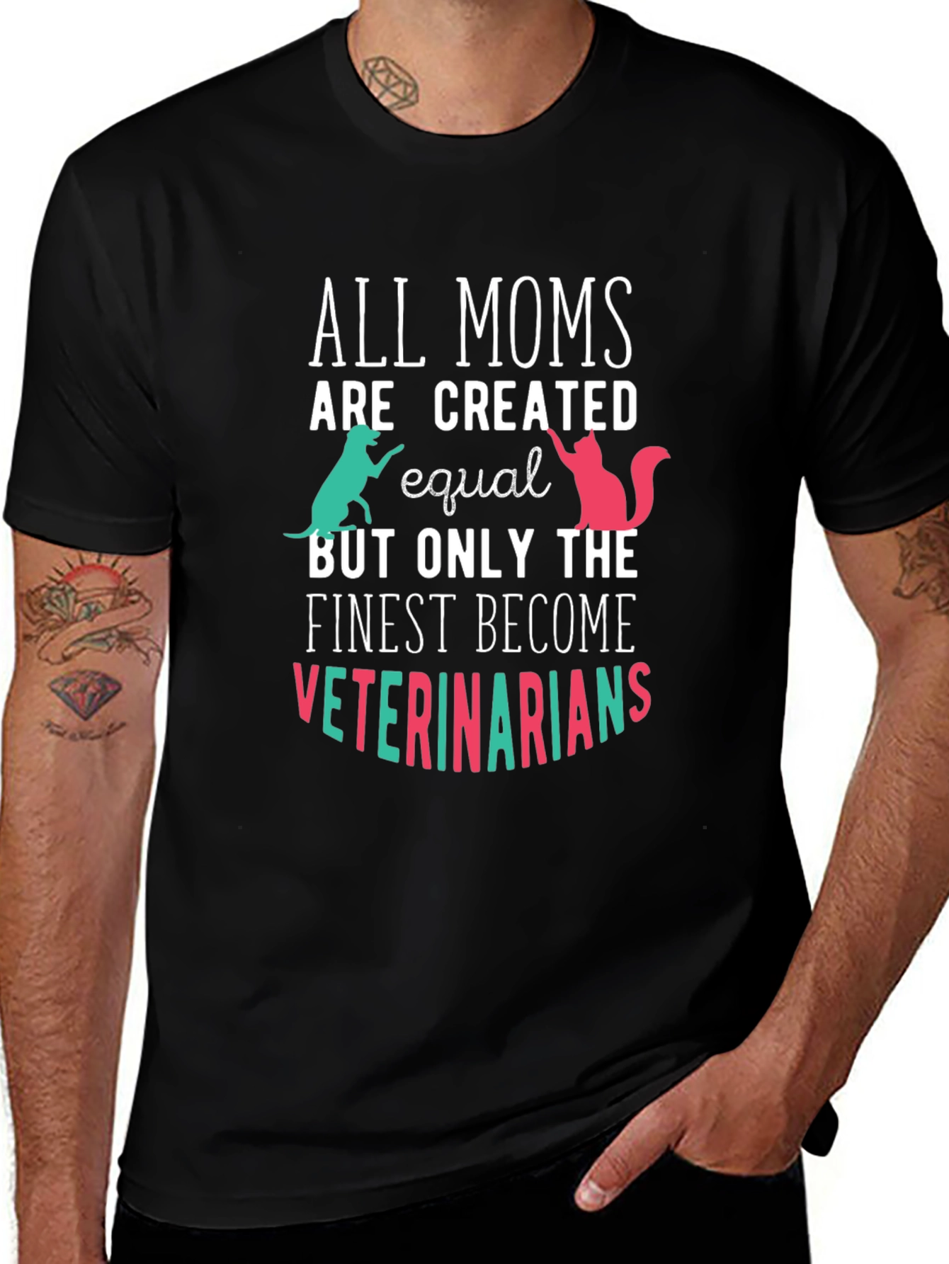 Veterinarian Mom T-Shirt - All Moms Created Equal Tee