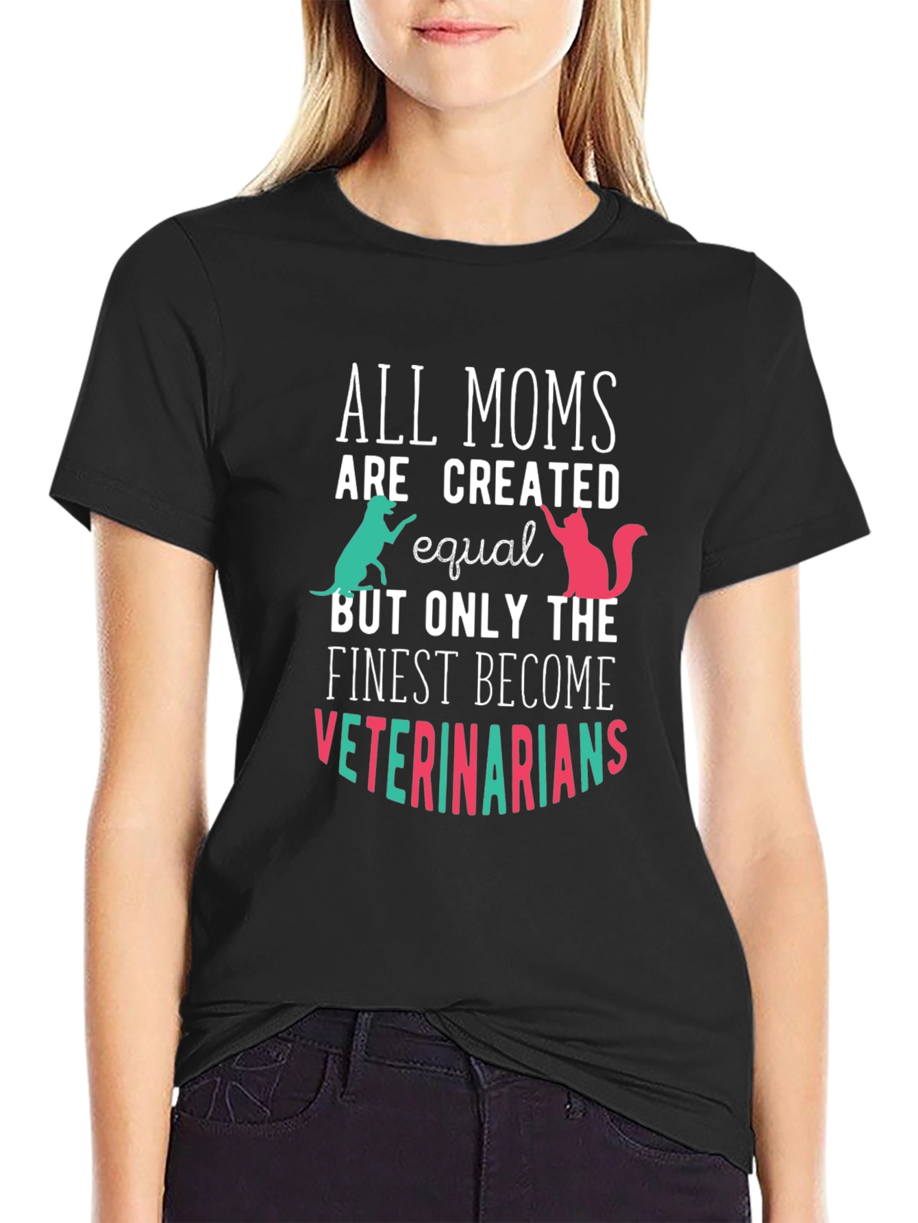 Veterinarian Mom T-Shirt - All Moms Created Equal Tee