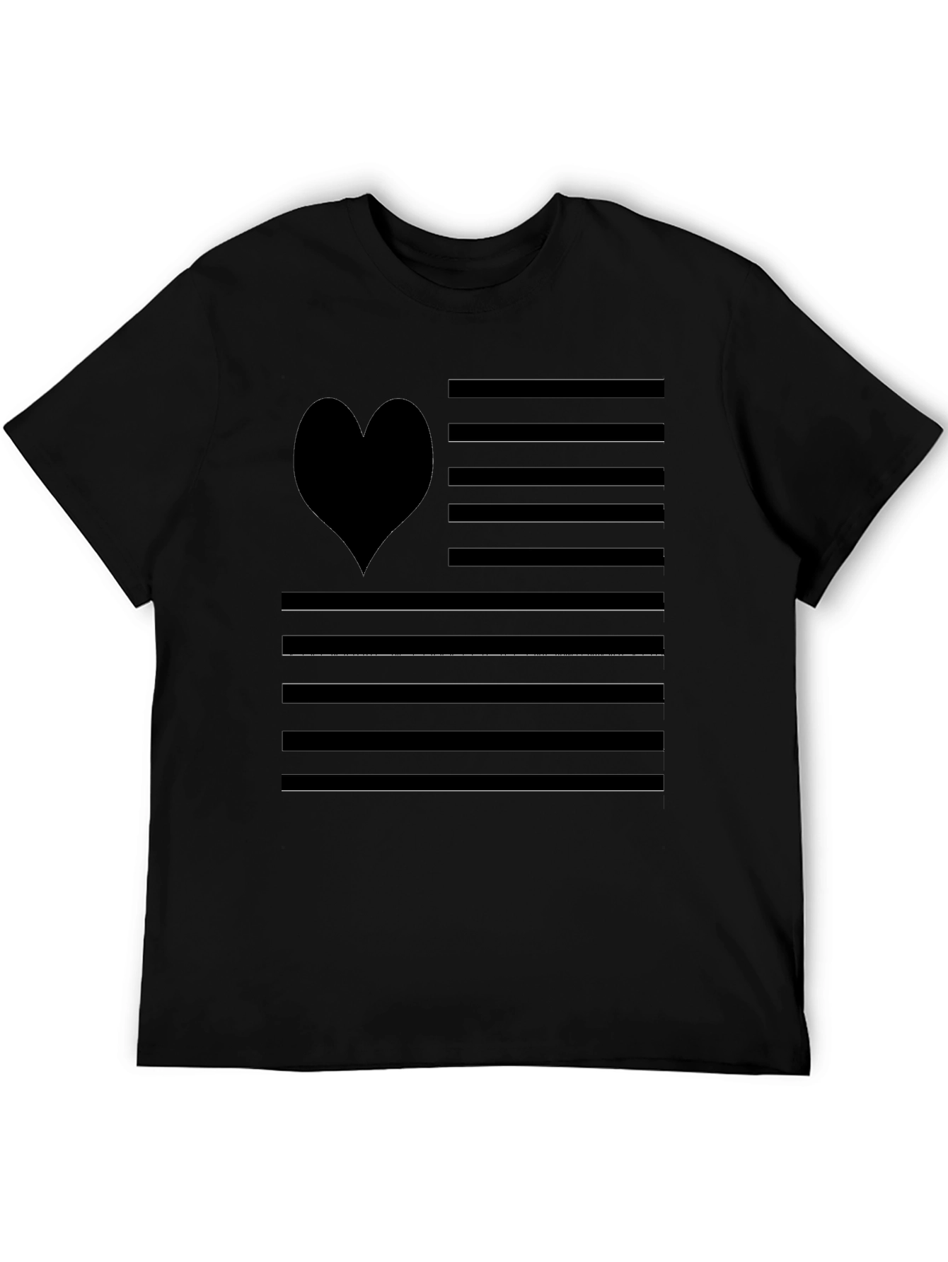 Heart Flag Graphic Tee - Patriotic Love T-Shirt