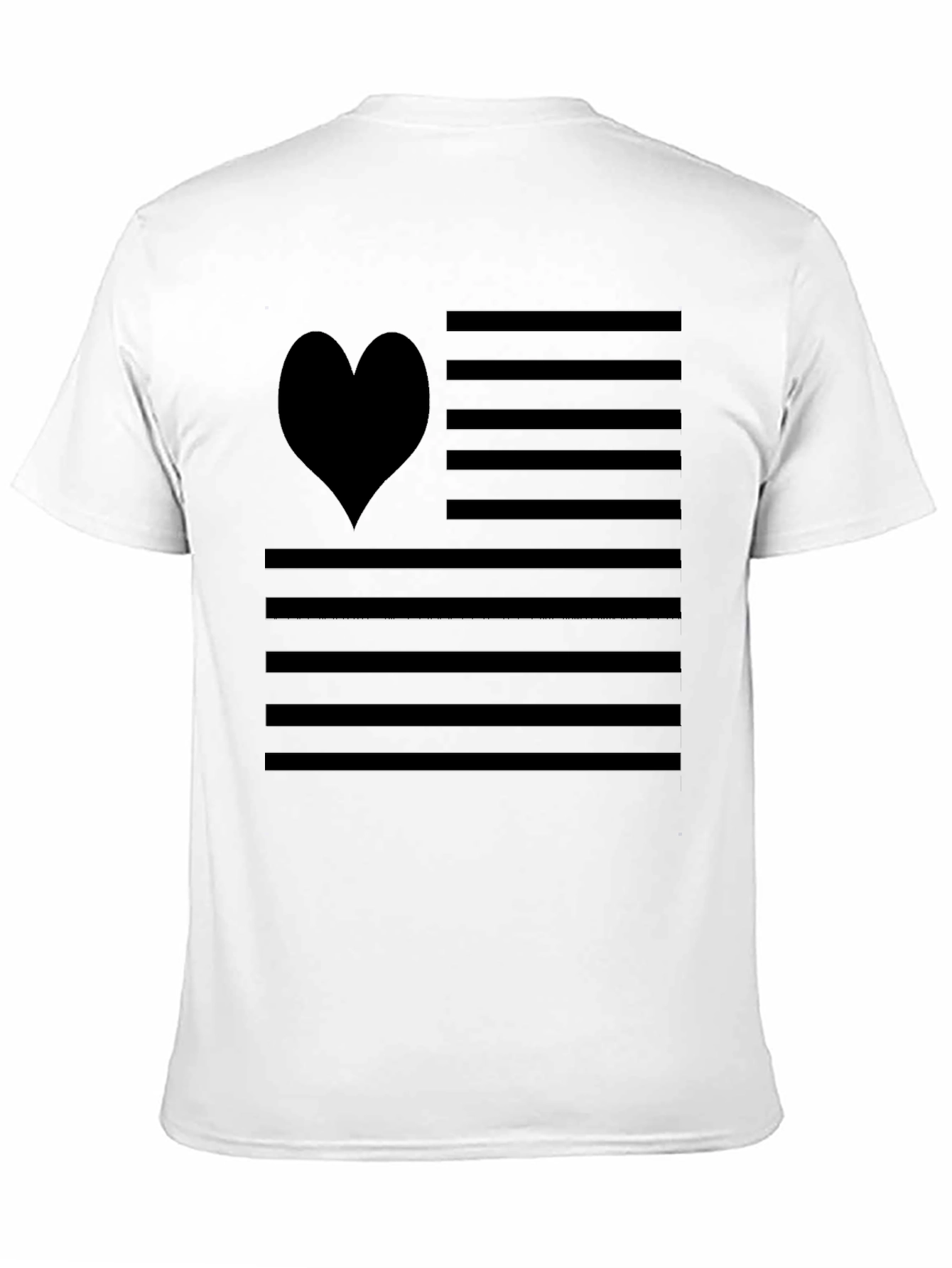Heart Flag Graphic Tee - Patriotic Love T-Shirt