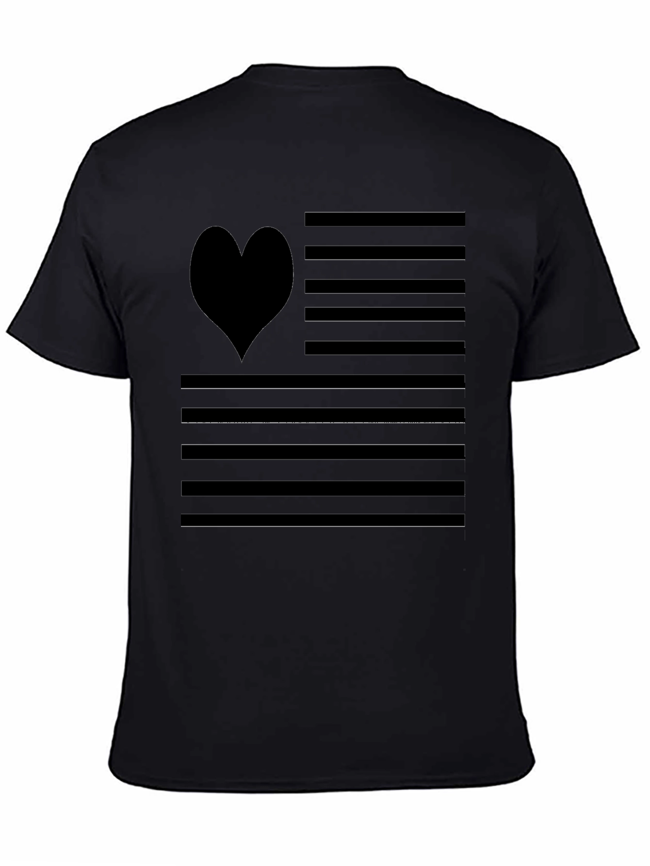 Heart Flag Graphic Tee - Patriotic Love T-Shirt