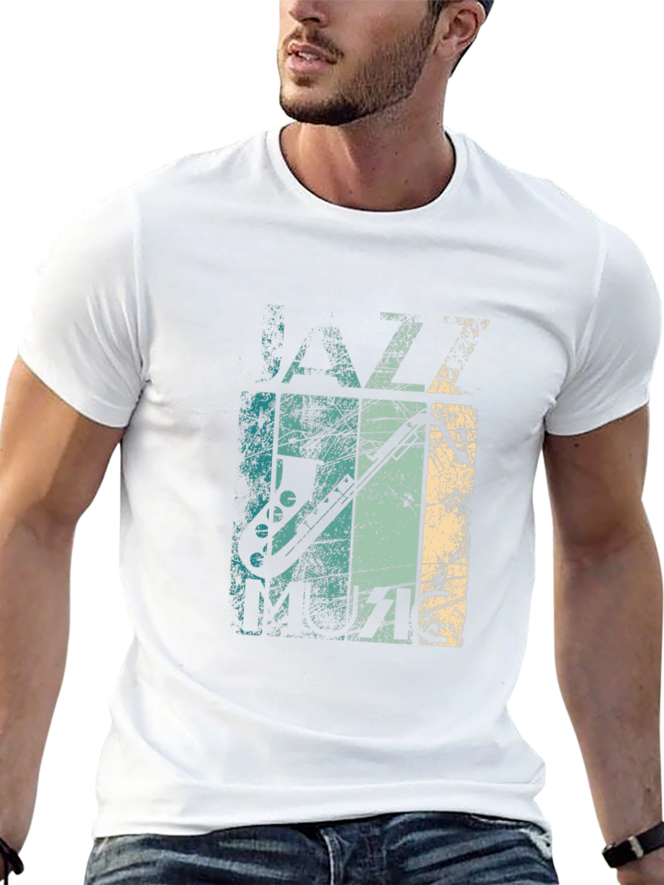 Jazz Music Graphic Tee - Mens Black T-Shirt