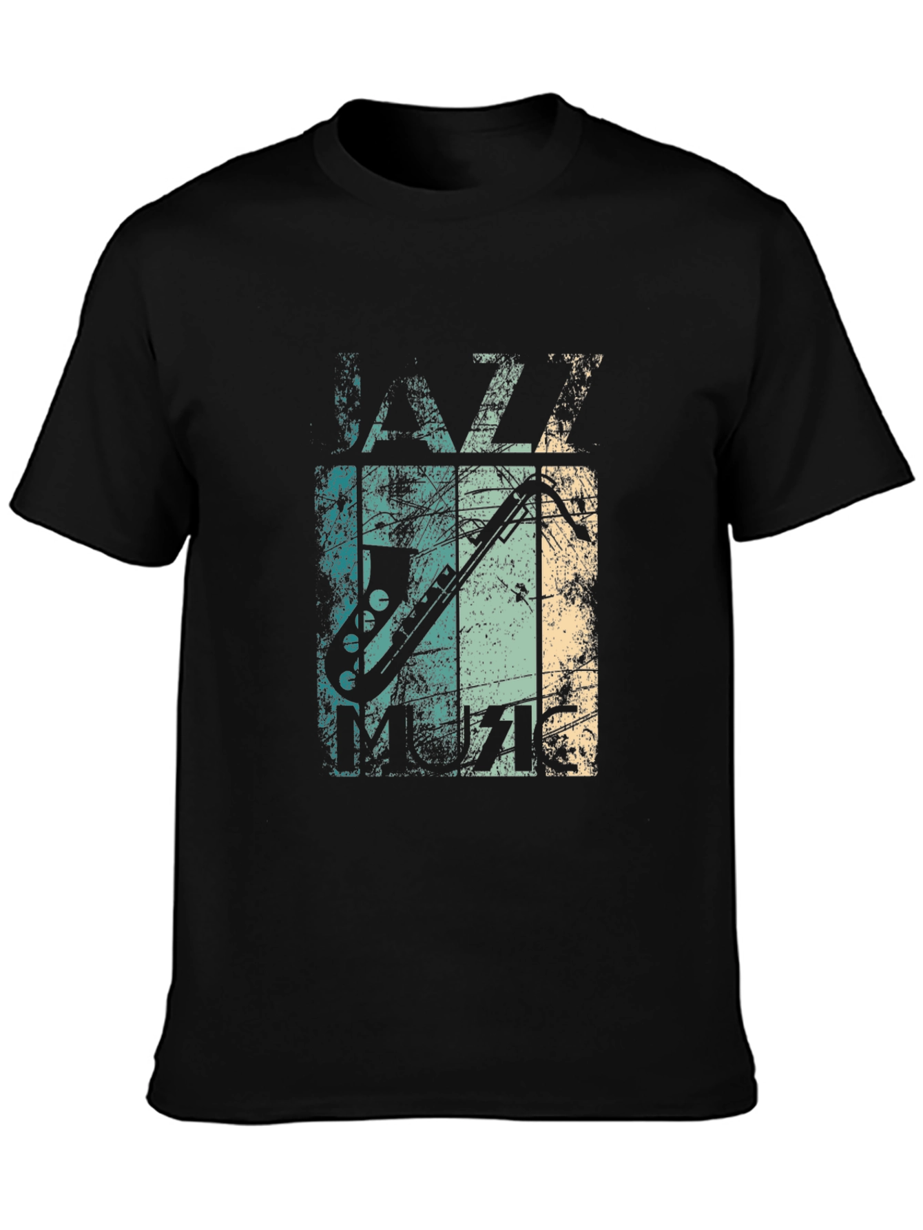 Jazz Music Graphic Tee - Mens Black T-Shirt