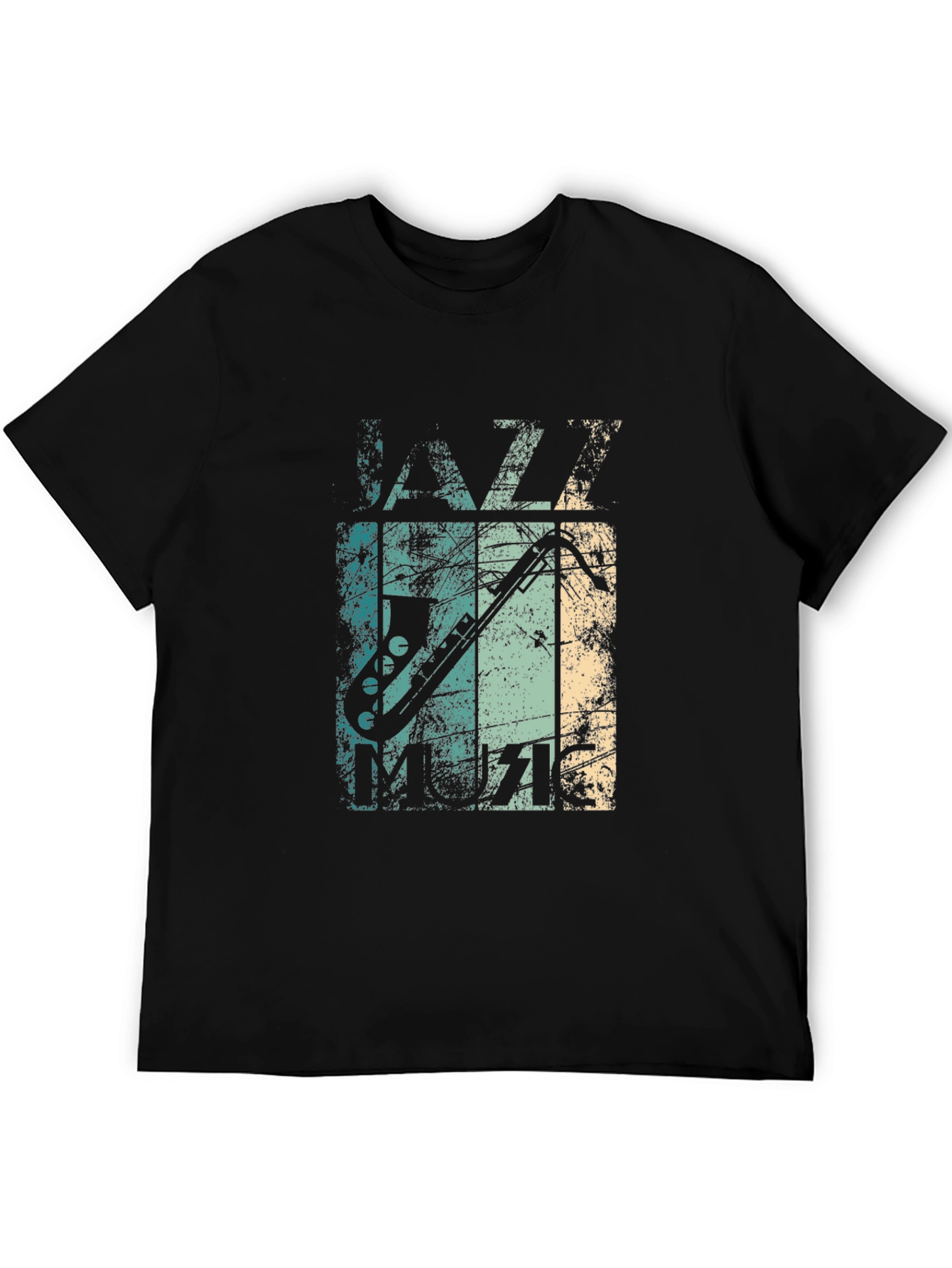 Jazz Music Graphic Tee - Mens Black T-Shirt