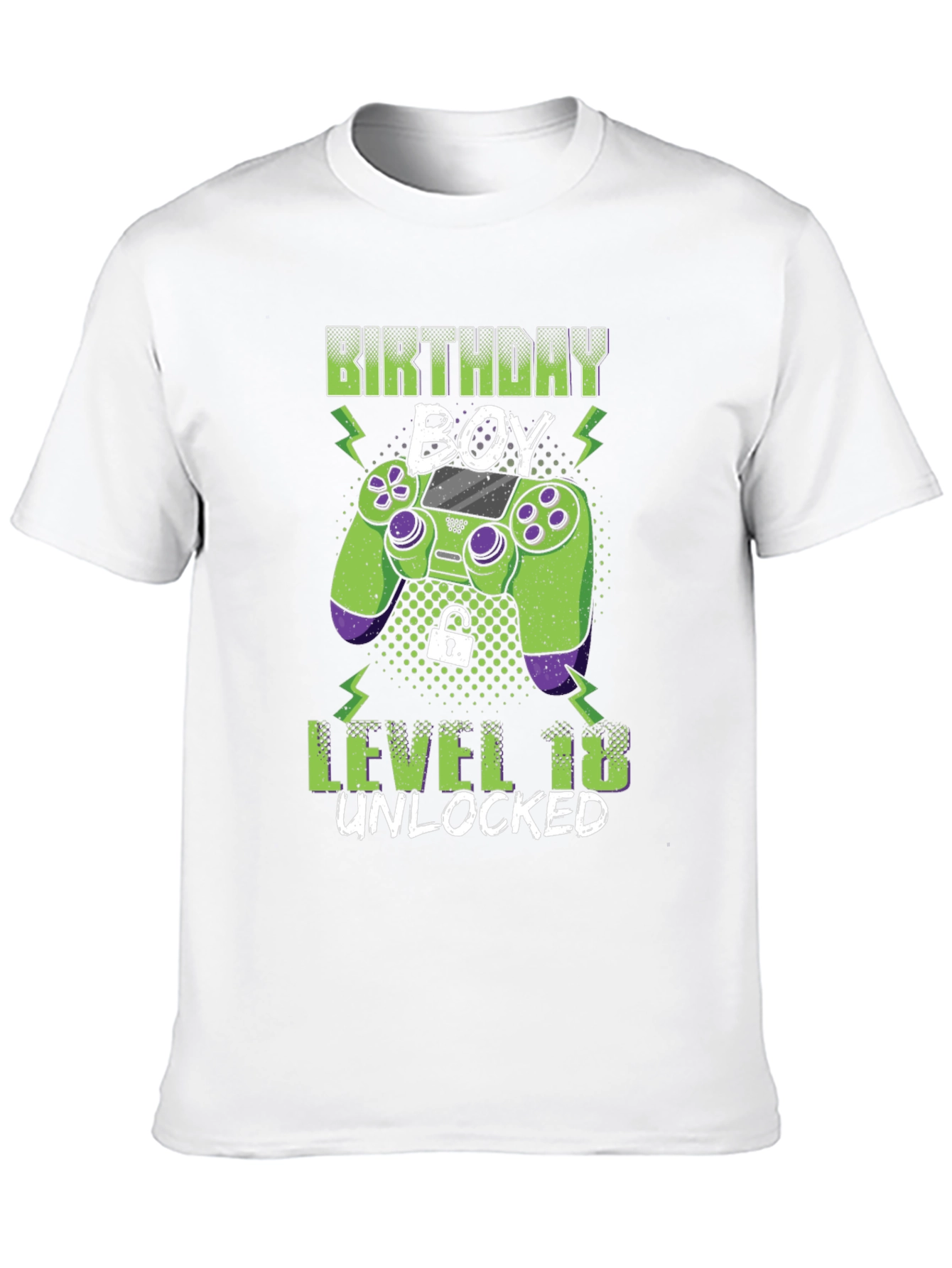 Birthday Boy Level 18 Unlocked Gaming T-Shirt