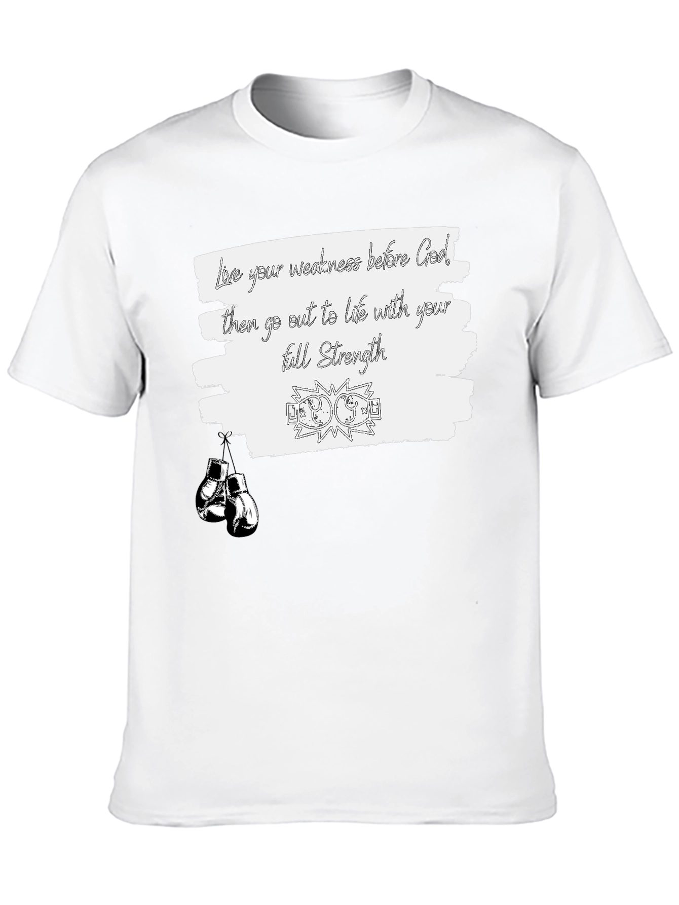Motivational Boxing T-Shirt: Full Strength