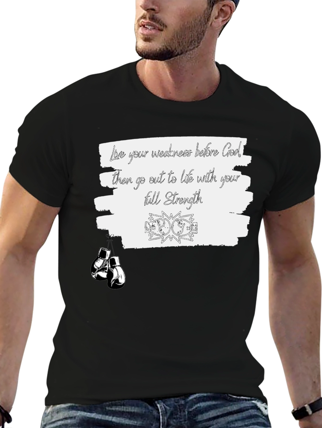 Motivational Boxing T-Shirt: Full Strength
