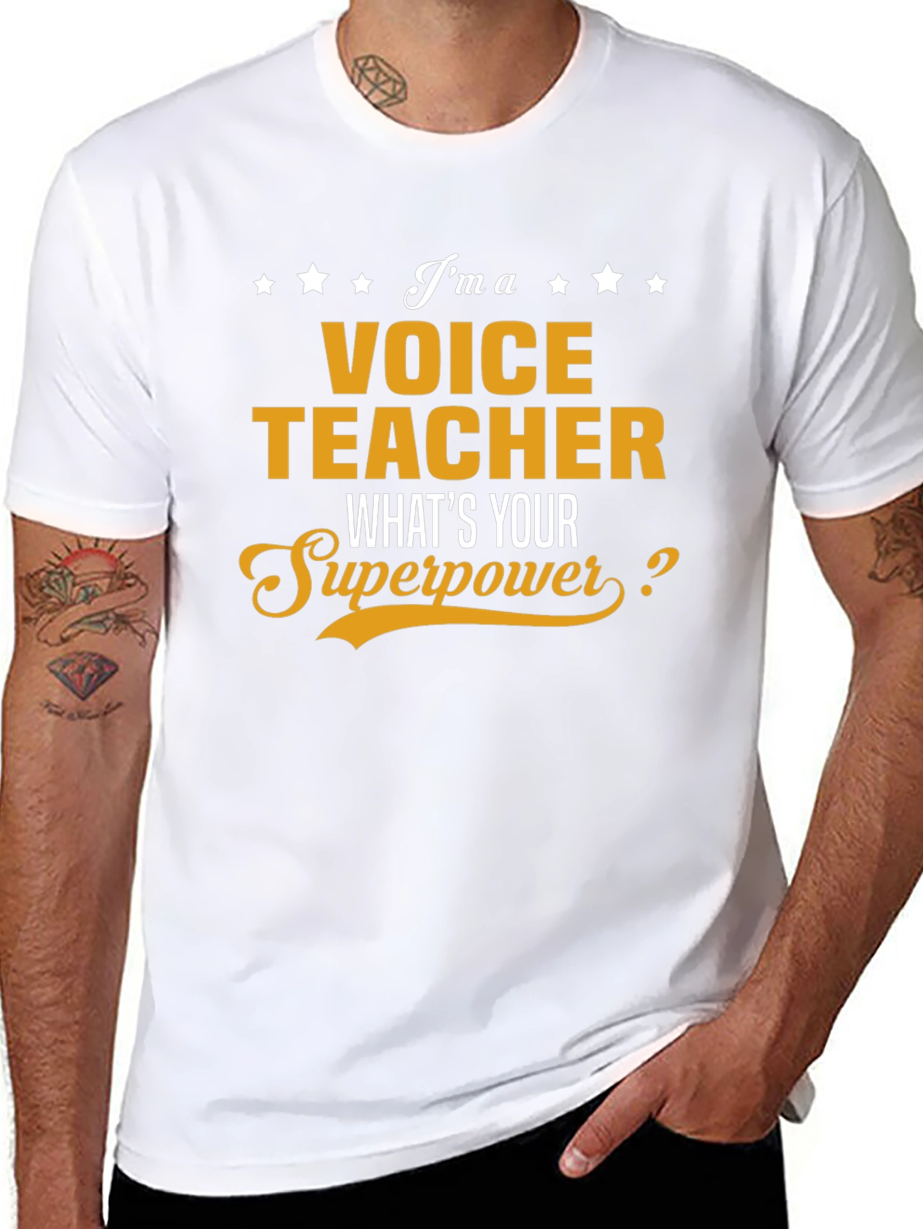 Voice Teacher Superpower T-Shirt - Funny Occupation Tee