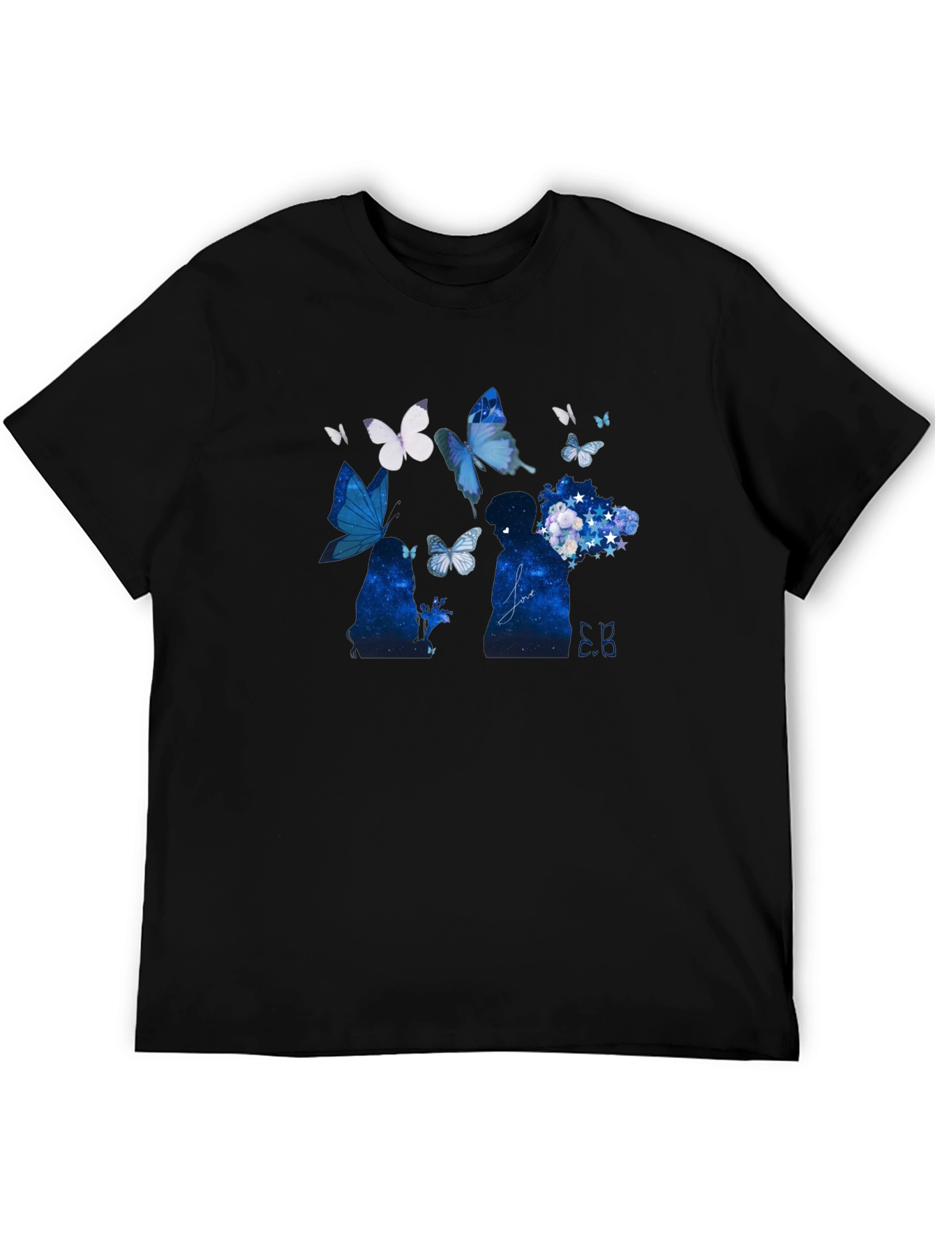 Butterfly Silhouette Black Graphic Tee