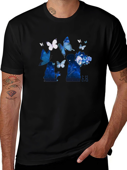 Butterfly Silhouette Black Graphic Tee