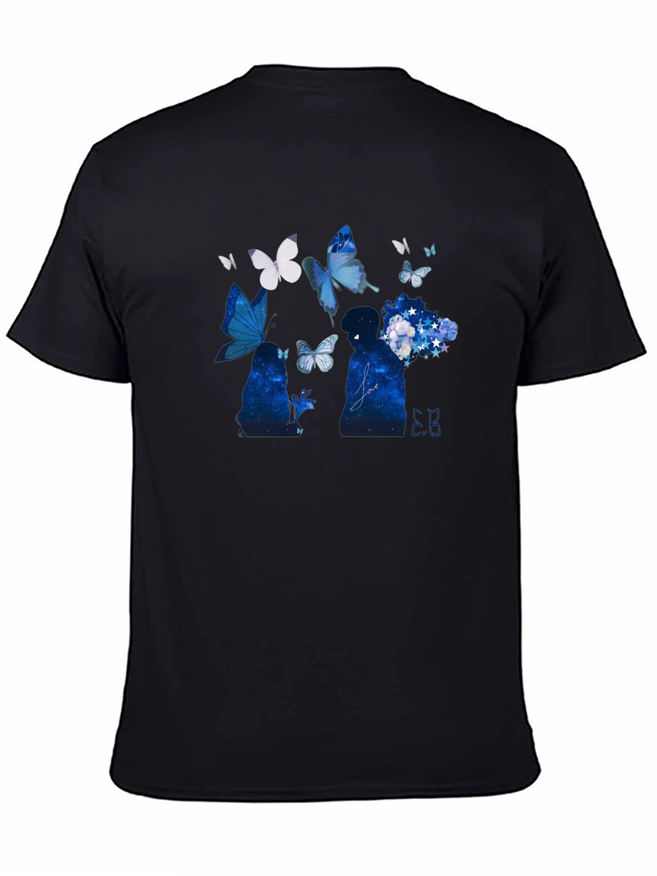 Butterfly Silhouette Black Graphic Tee