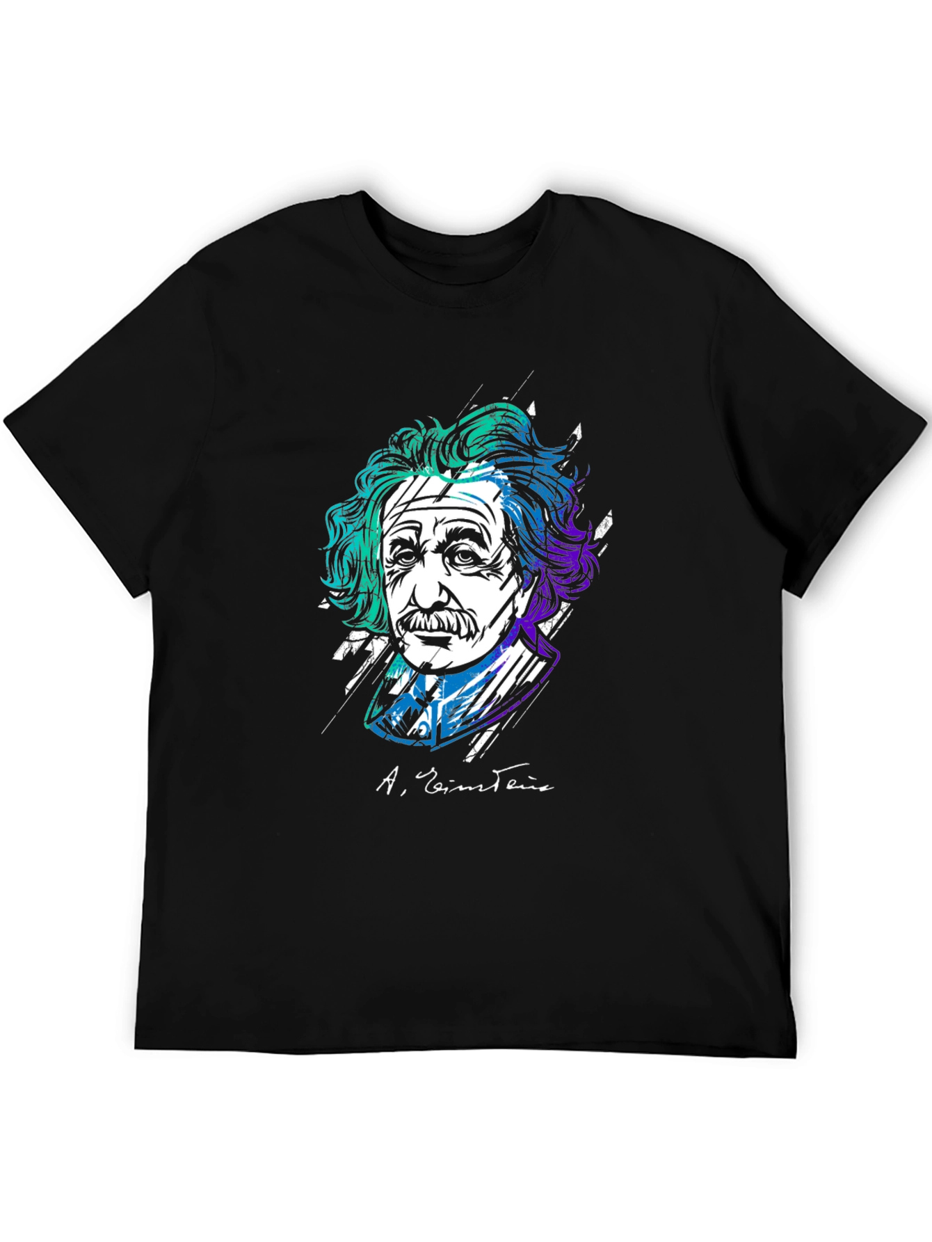 Einstein Graphic Print Black T-Shirt
