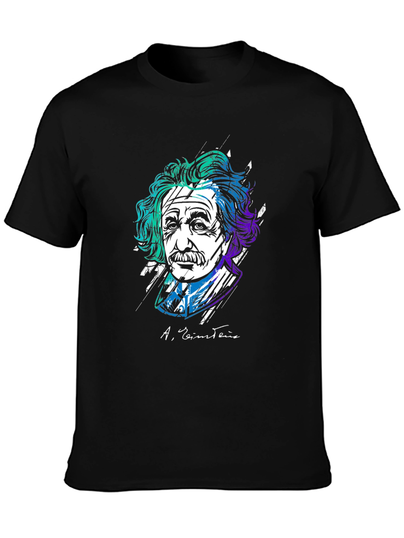 Einstein Graphic Print Black T-Shirt