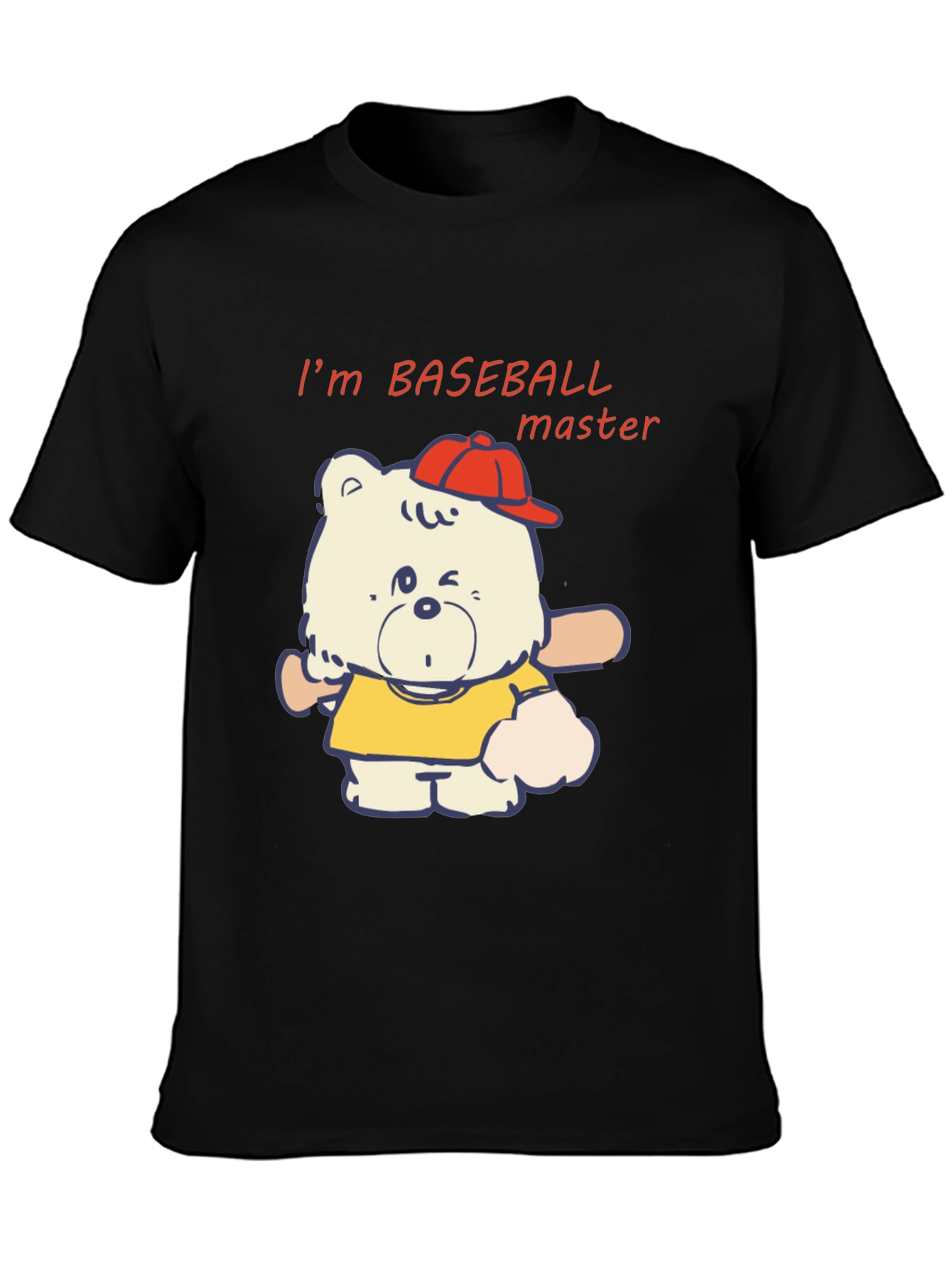 Baseball Bear T-Shirt - Cartoon Graphic Tee