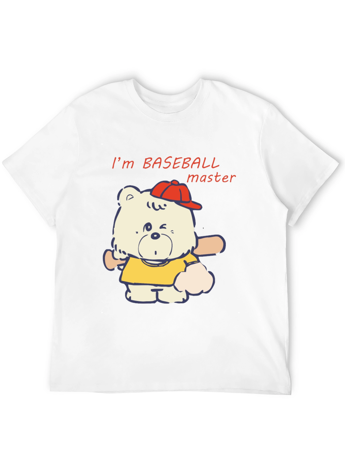 Baseball Bear T-Shirt - Cartoon Graphic Tee