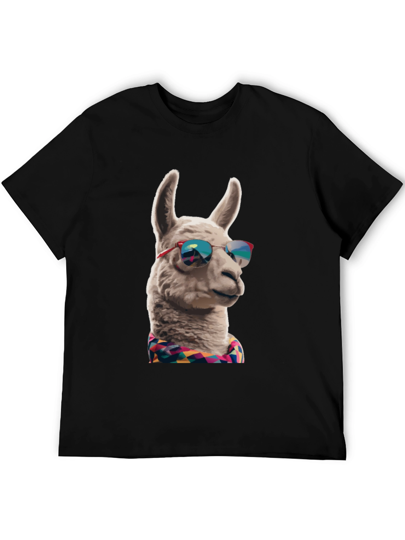 Cool Llama Graphic Tee - Black