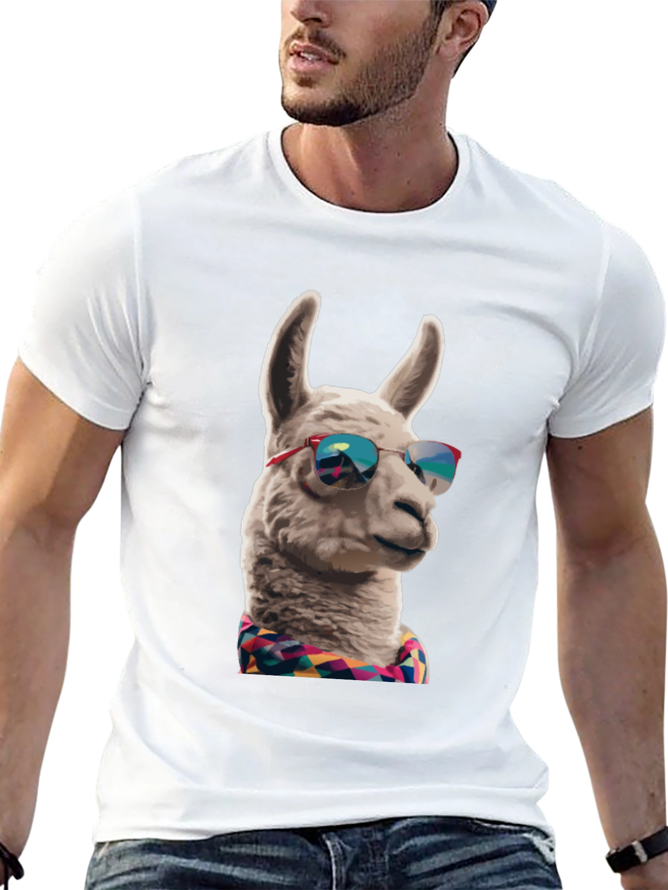 Cool Llama Graphic Tee - Black
