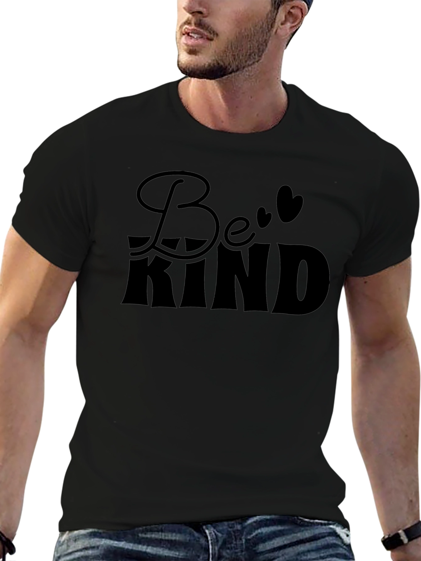 Be Kind Graphic Print Black T-Shirt