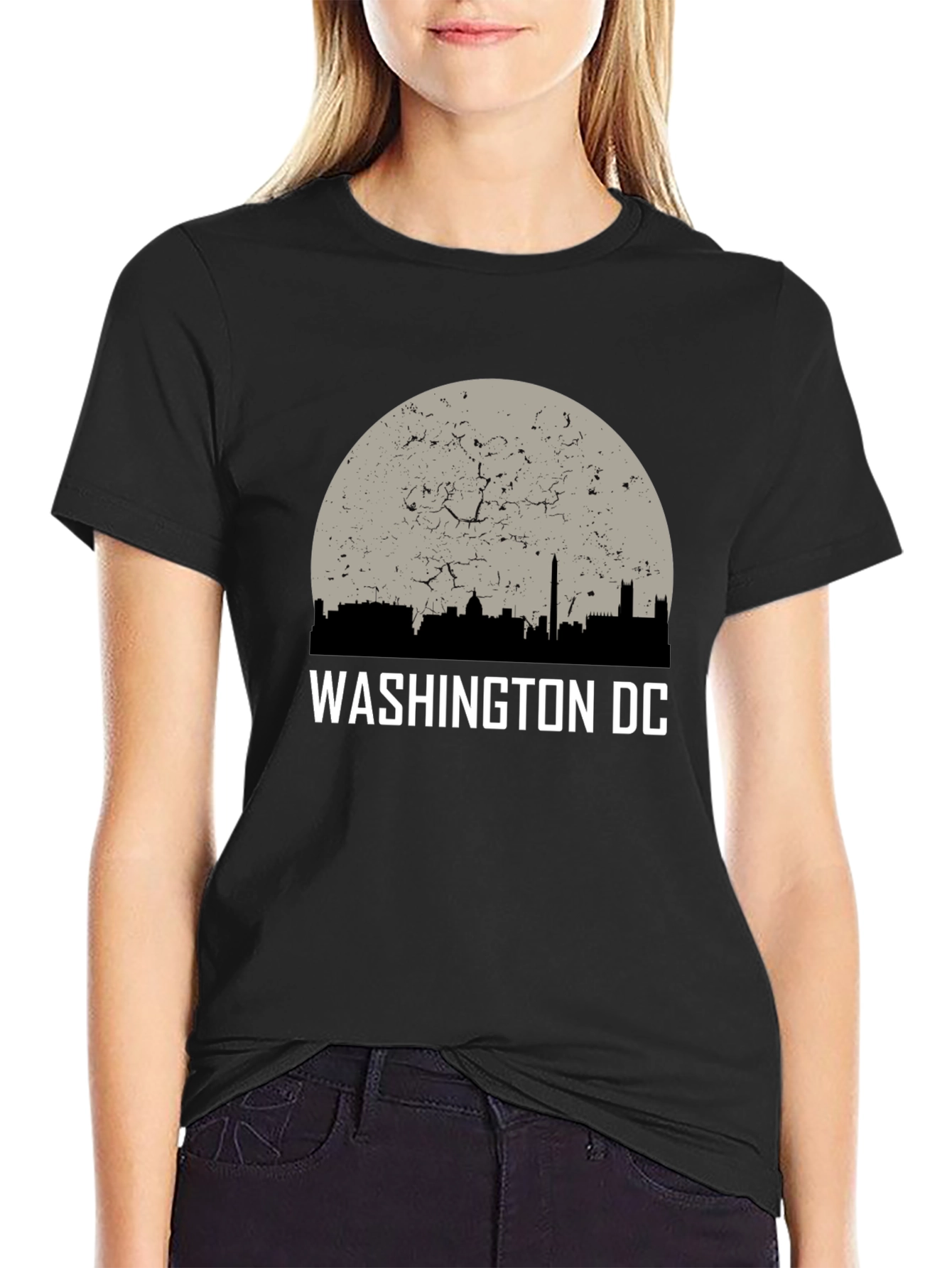 Washington DC Skyline T-Shirt - Black