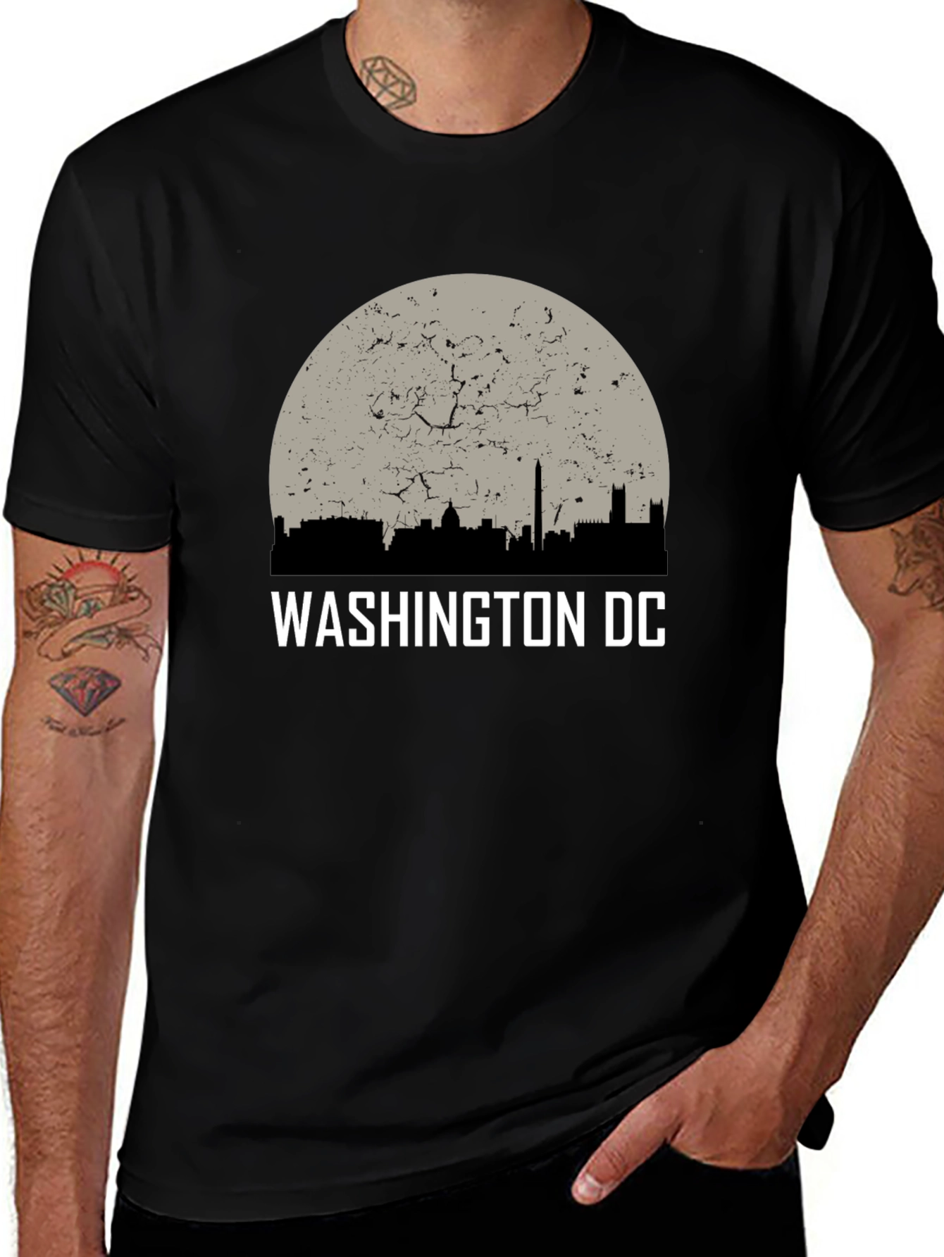 Washington DC Skyline T-Shirt - Black