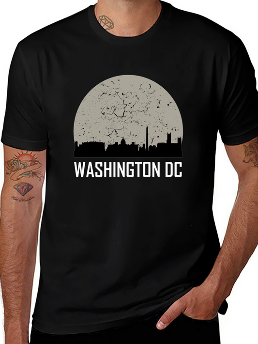 Washington DC Skyline T-Shirt - Black