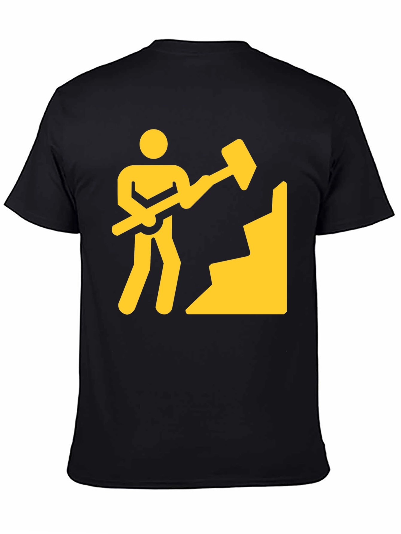Miner Graphic Tee - Black Cotton Crew Neck