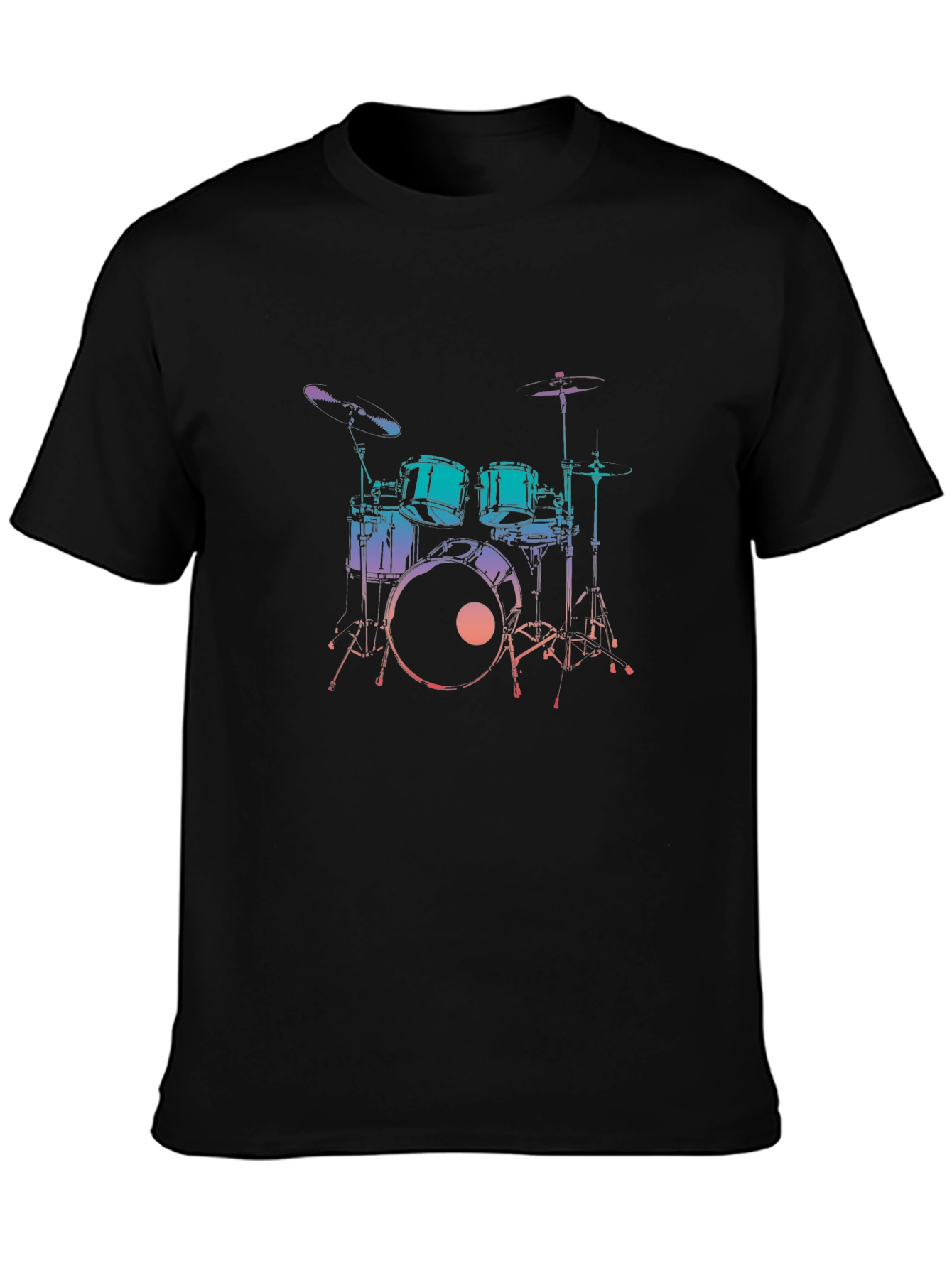 Drum Set Graphic Tee - Music Lover T-Shirt