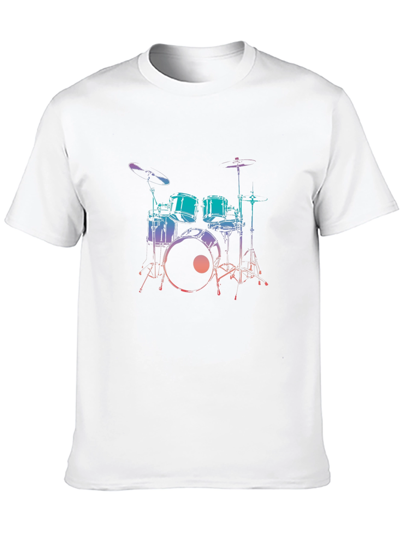 Drum Set Graphic Tee - Music Lover T-Shirt