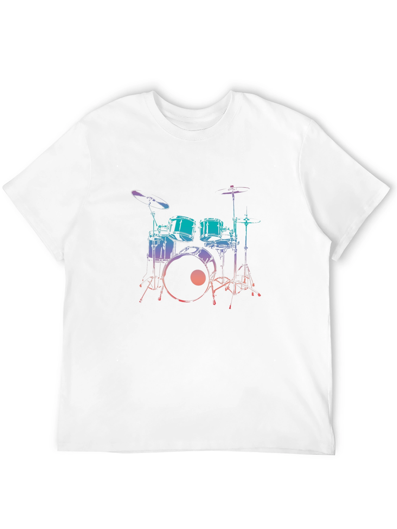 Drum Set Graphic Tee - Music Lover T-Shirt