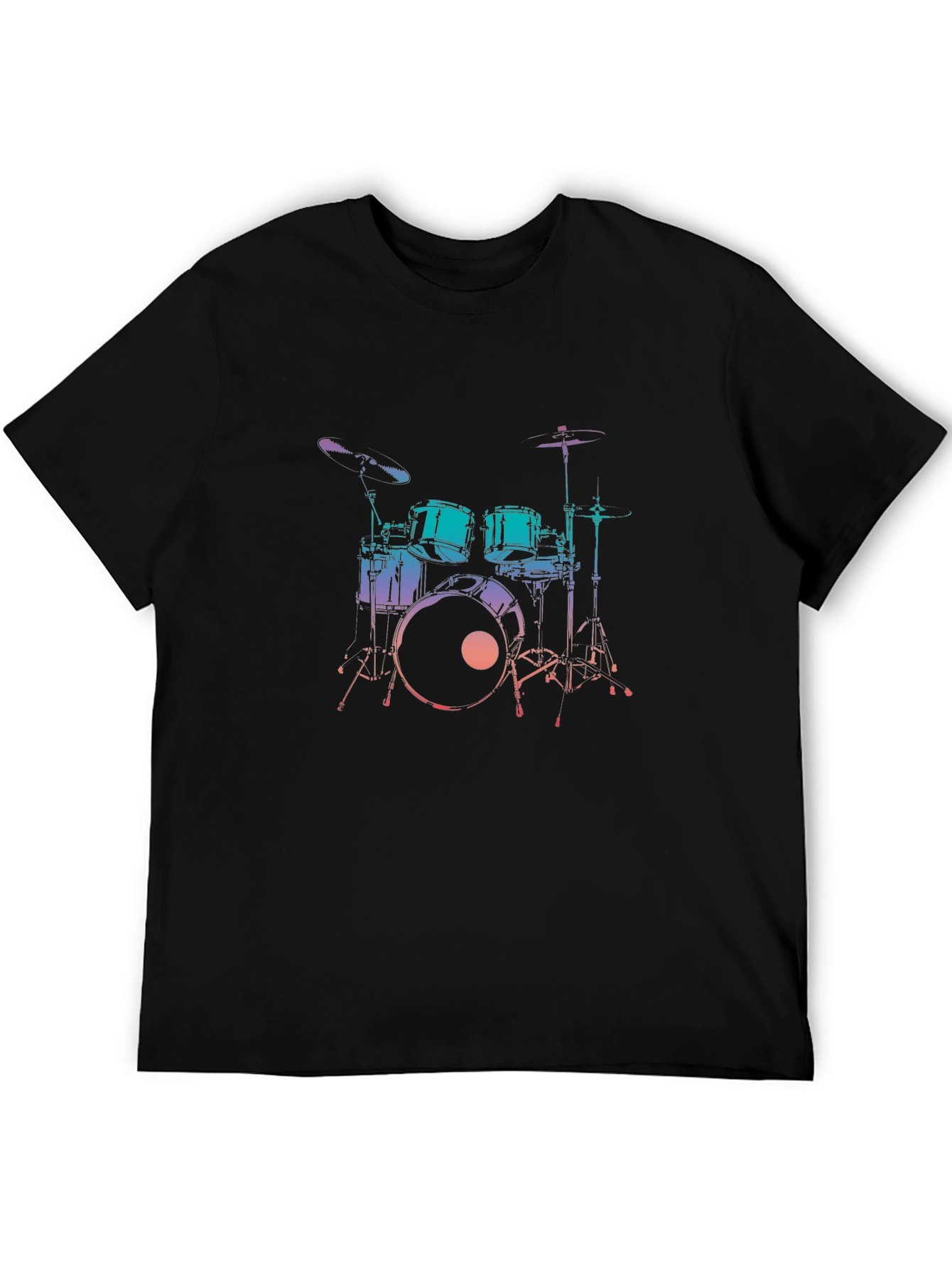 Drum Set Graphic Tee - Music Lover T-Shirt