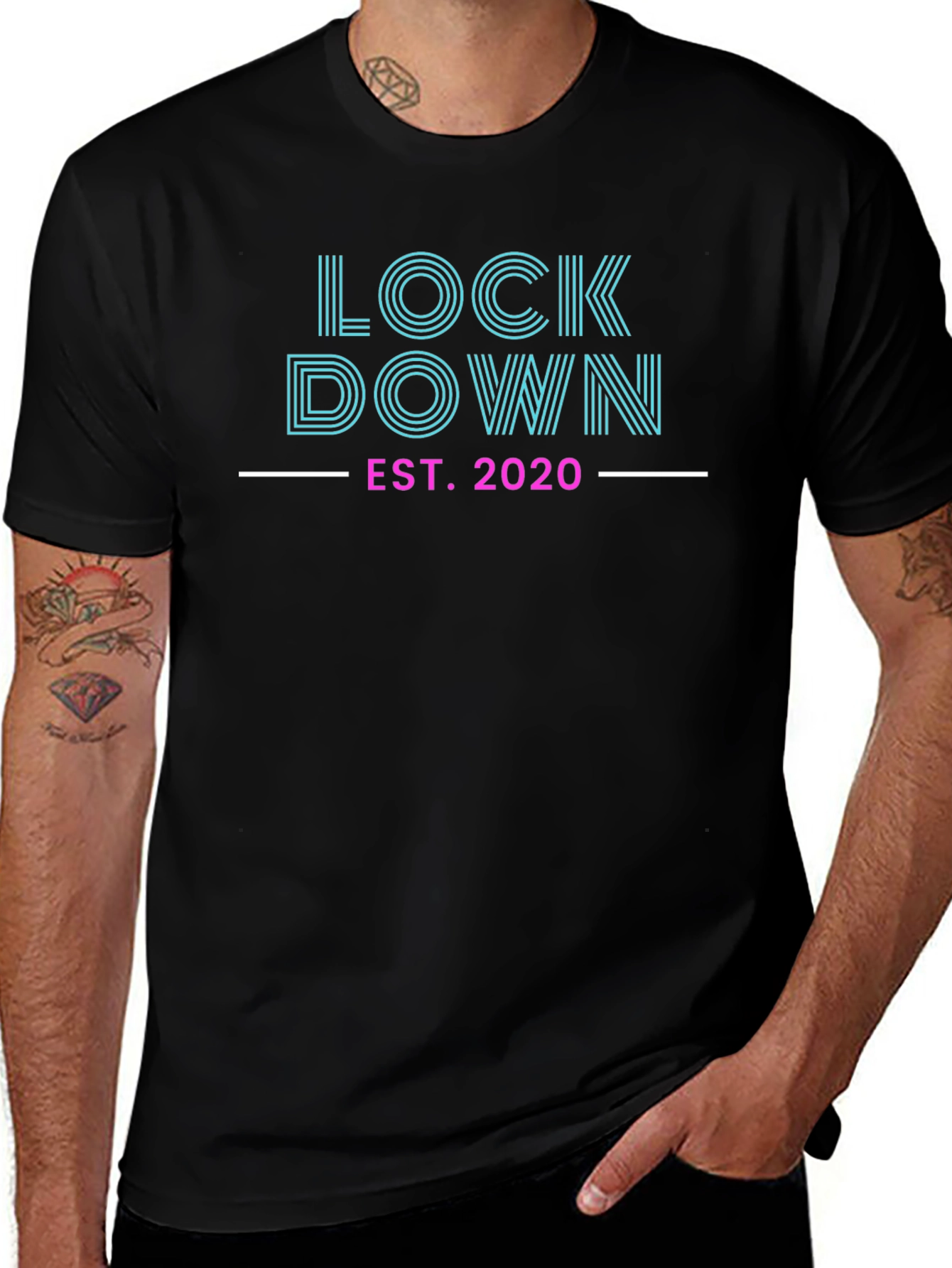 Lockdown 2020 Graphic Tee - Stylish Quarantine T-Shirt
