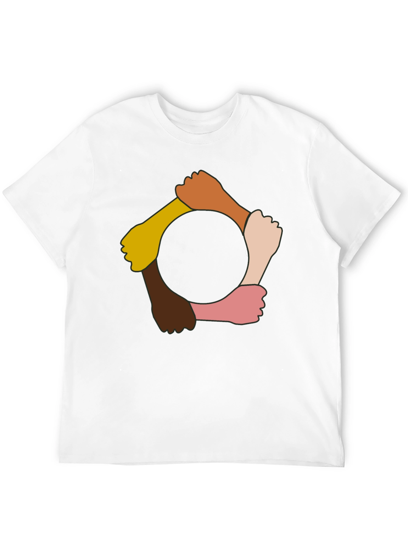 Unity Fist Circle Graphic Tee - Black