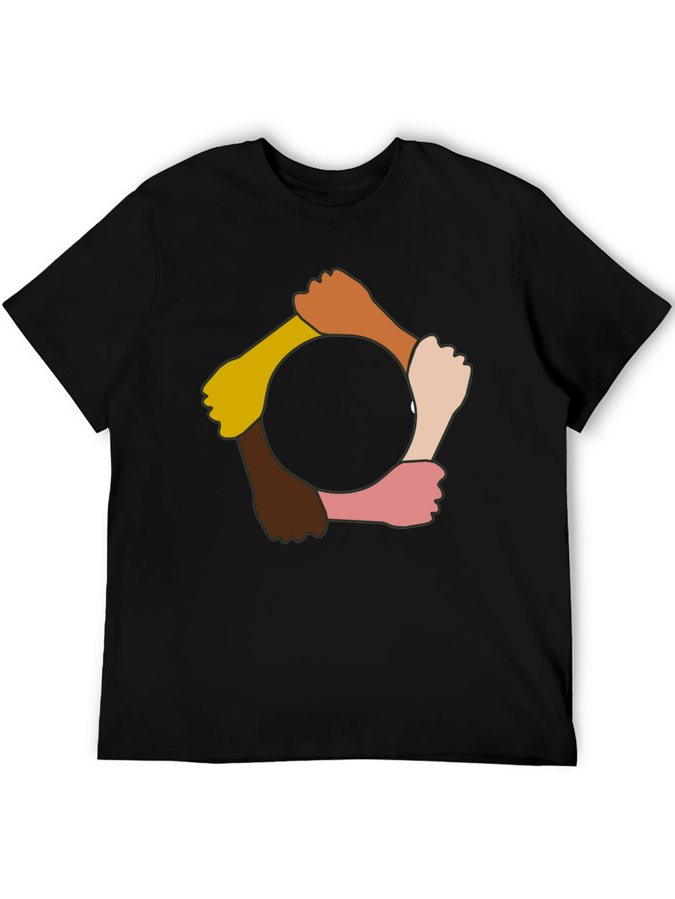 Unity Fist Circle Graphic Tee - Black