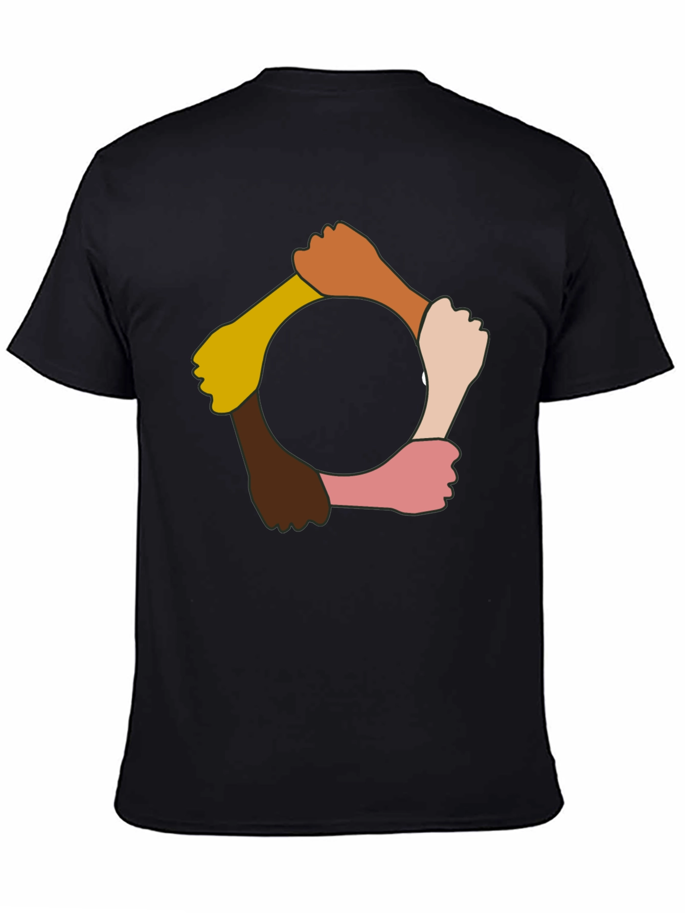 Unity Fist Circle Graphic Tee - Black