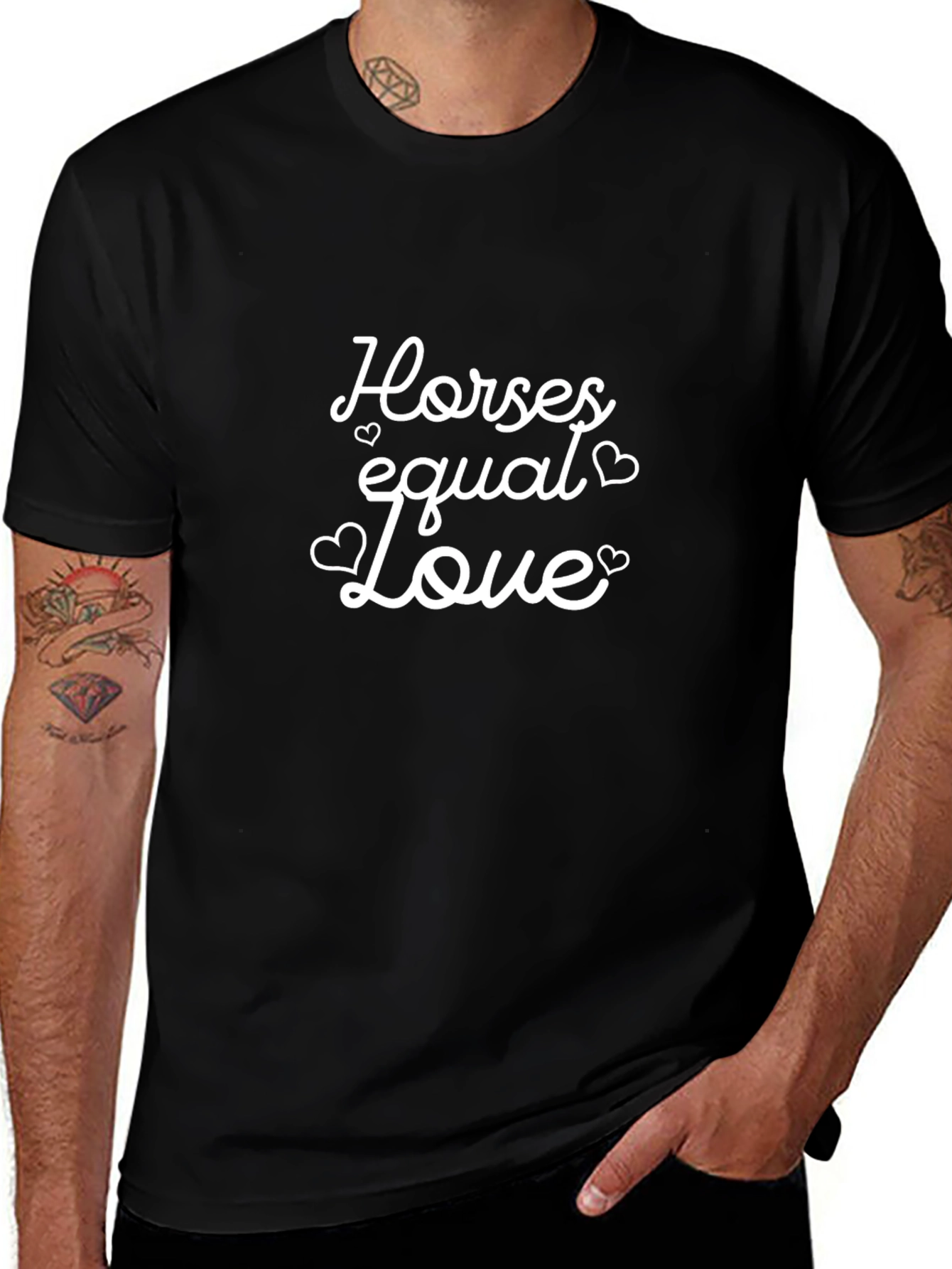 Horses Equal Love Black Tee