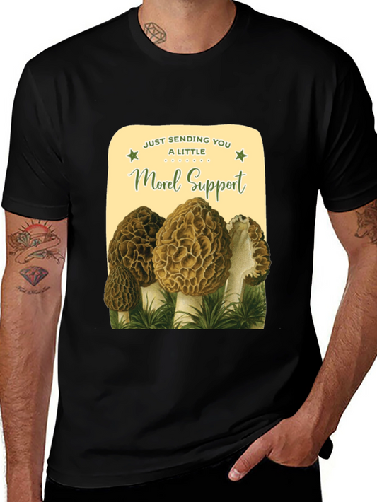 Morel Support Graphic Tee - Unique Mushroom Design