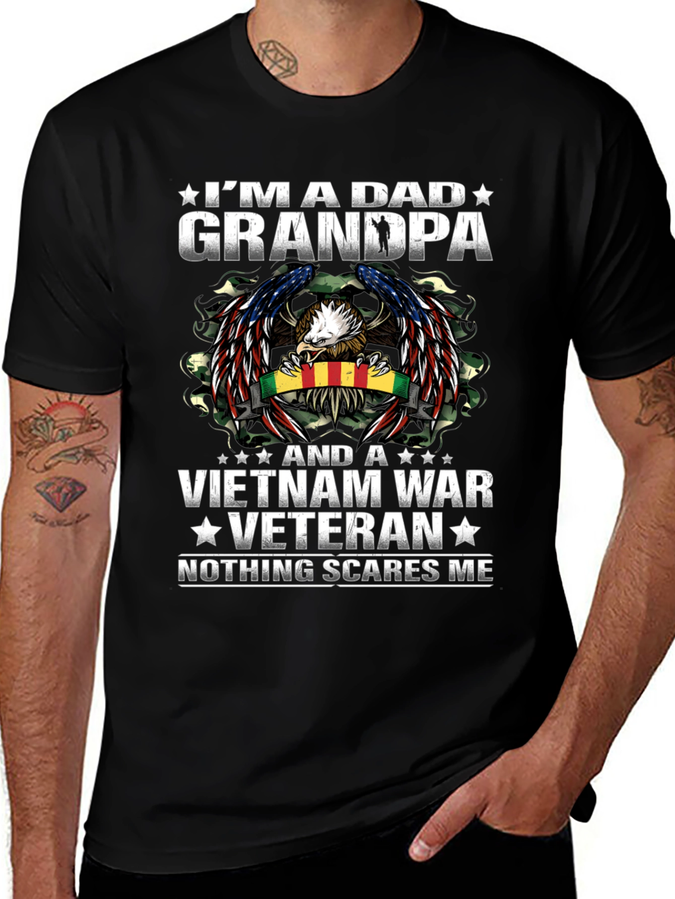 Vietnam War Veteran Dad Grandpa T-Shirt