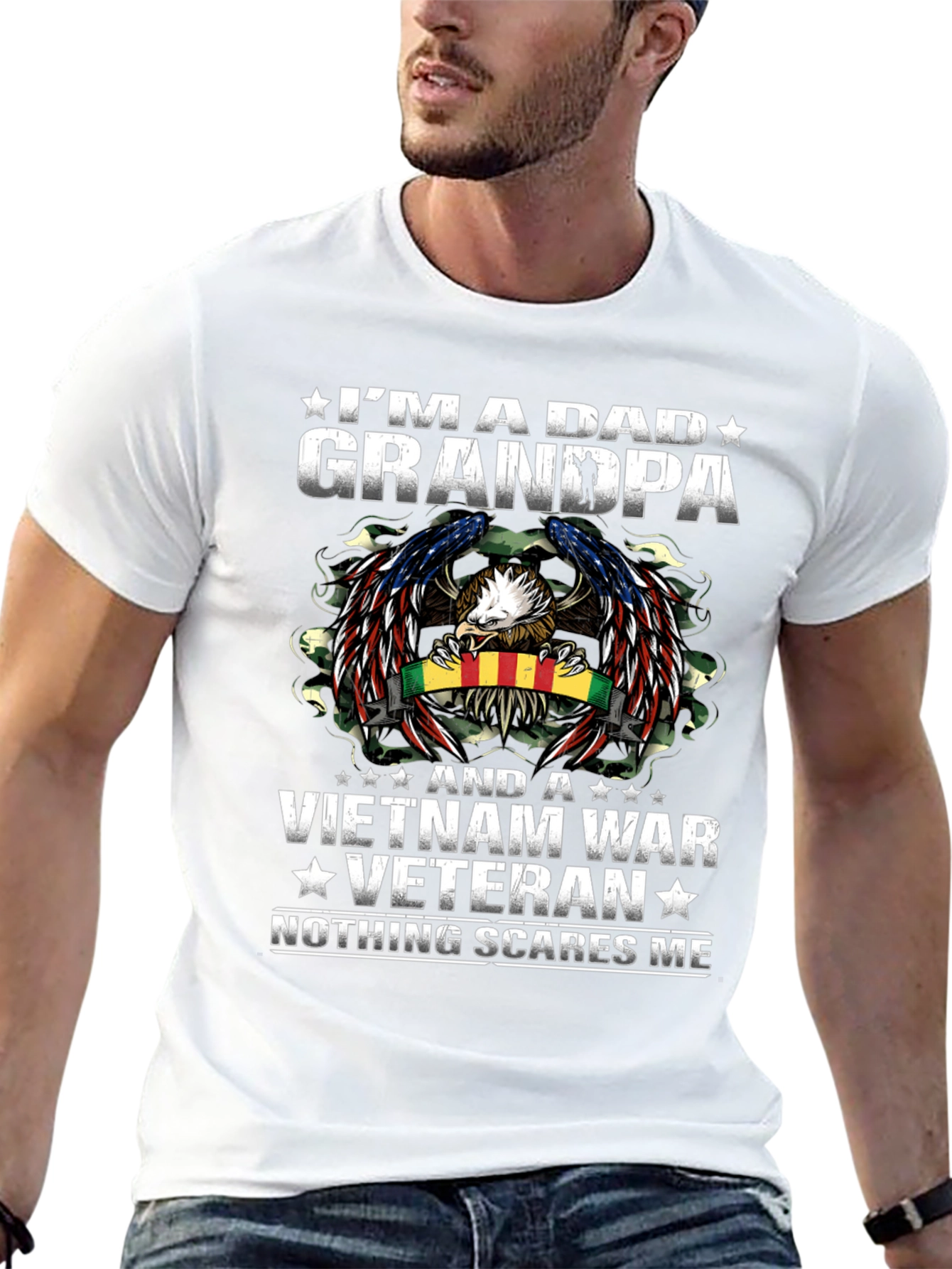 Vietnam War Veteran Dad Grandpa T-Shirt
