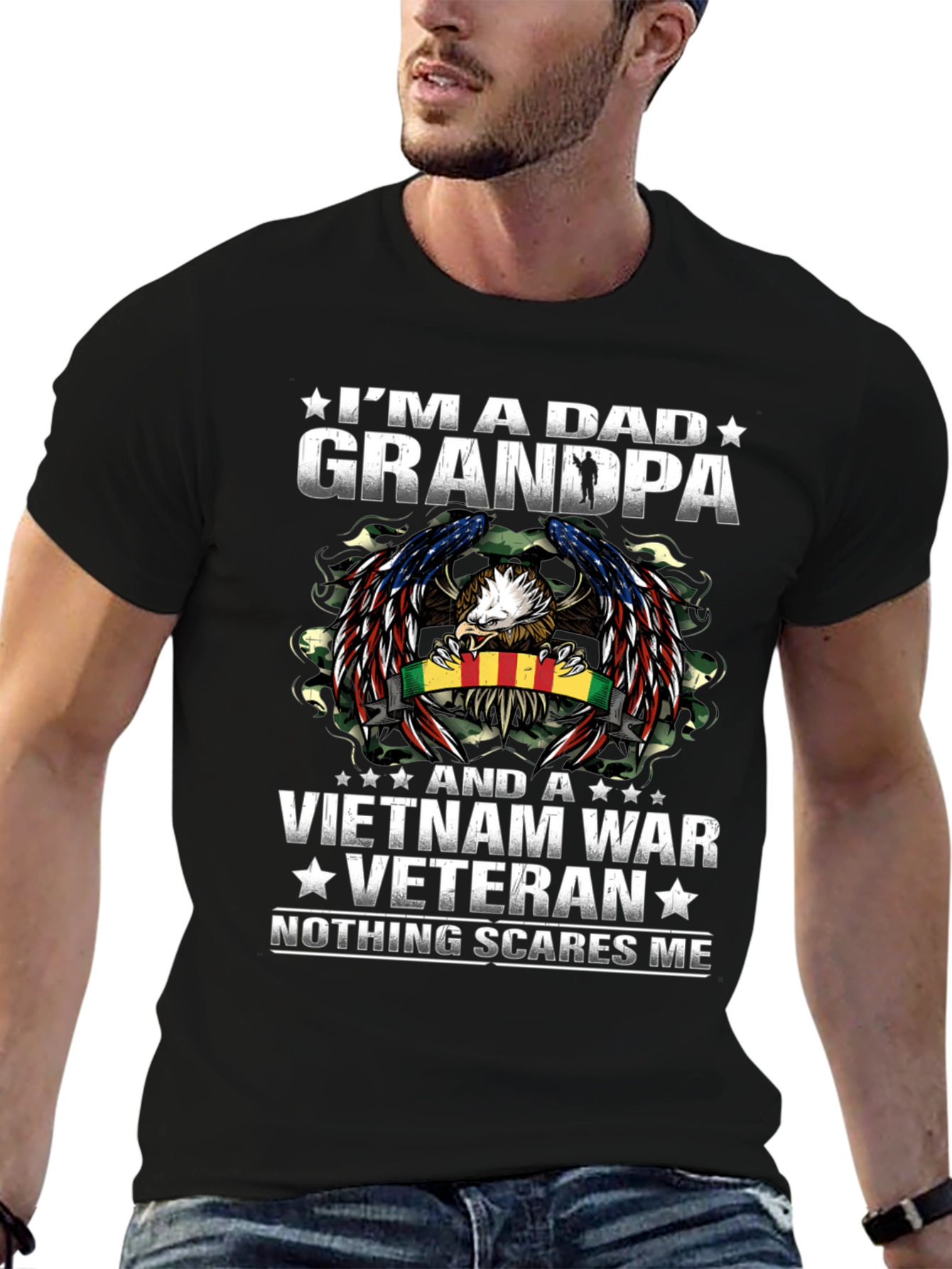 Vietnam War Veteran Dad Grandpa T-Shirt