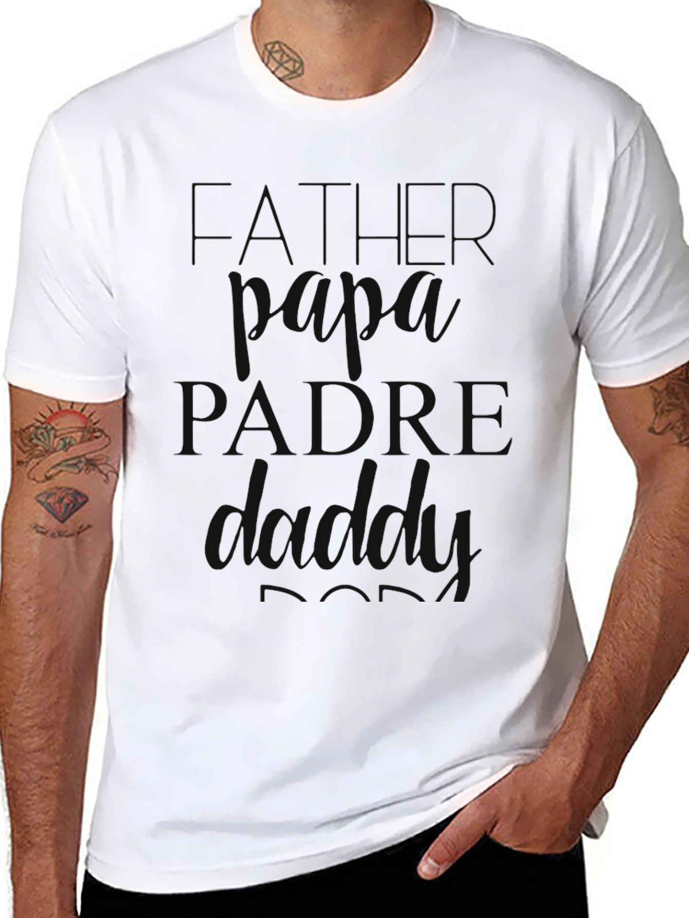 Father Dad T-Shirt - Stylish Black Tee