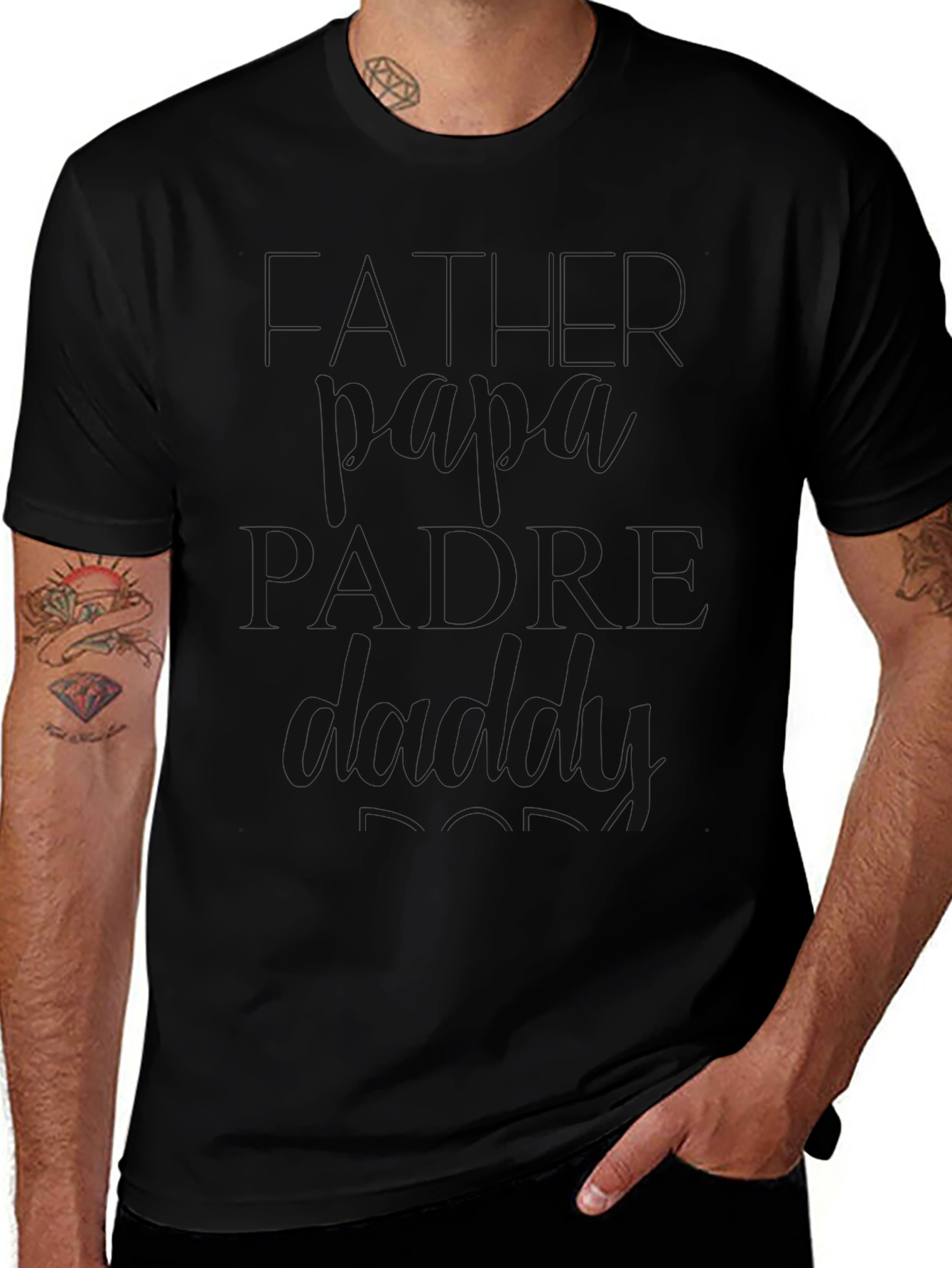Father Dad T-Shirt - Stylish Black Tee