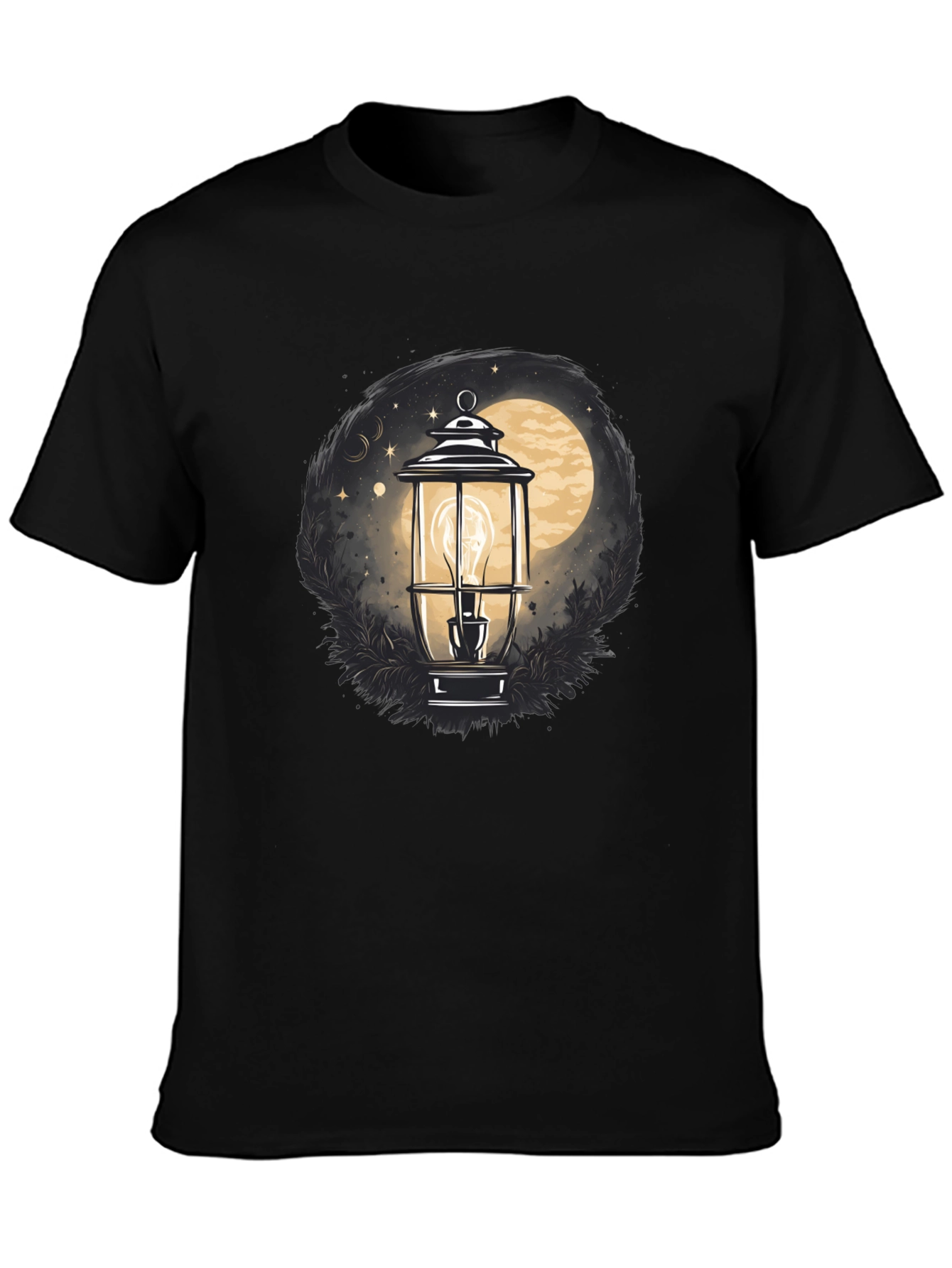 Lantern Moon Graphic Tee - Black