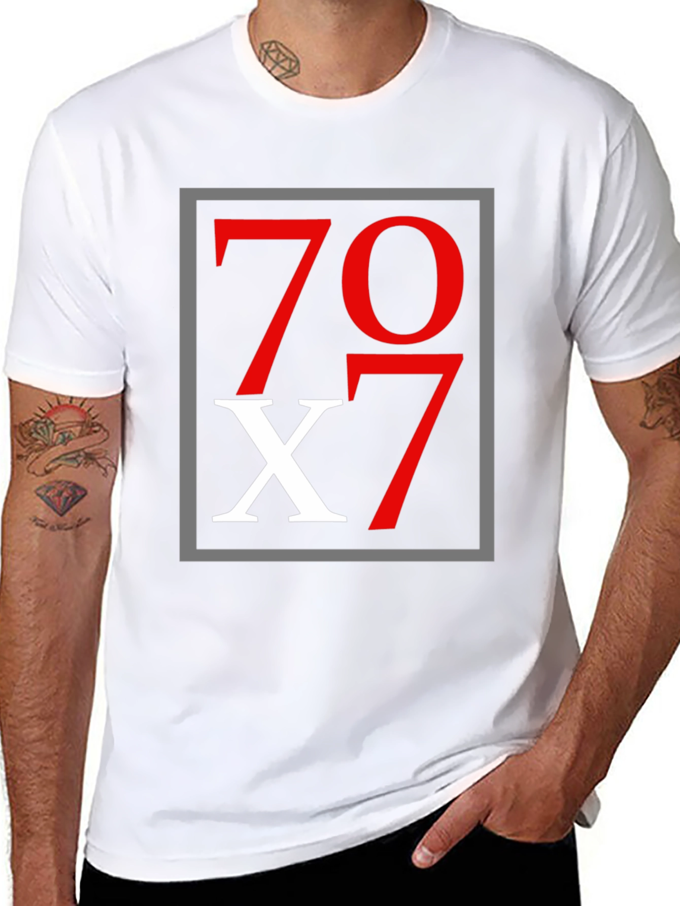 70x7 Graphic Tee - Bold Design Soft Cotton